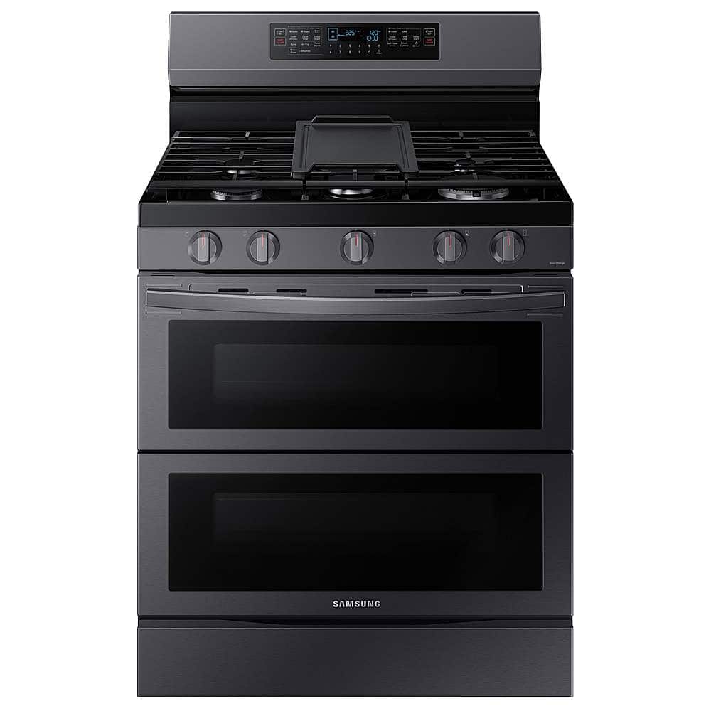 Samsung - 6.0 cu. ft. Smart Freestanding Gas Range with Flex Duo & Air Fry - Black Stainless Steel product image