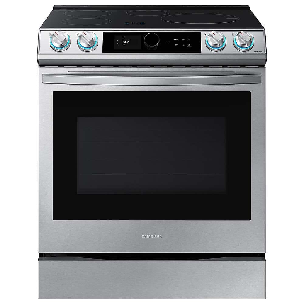 Samsung - 6.3 cu. ft. Slide-in Induction Range with Smart Dial, WiFi & Air Fry - Stainless Steel product image
