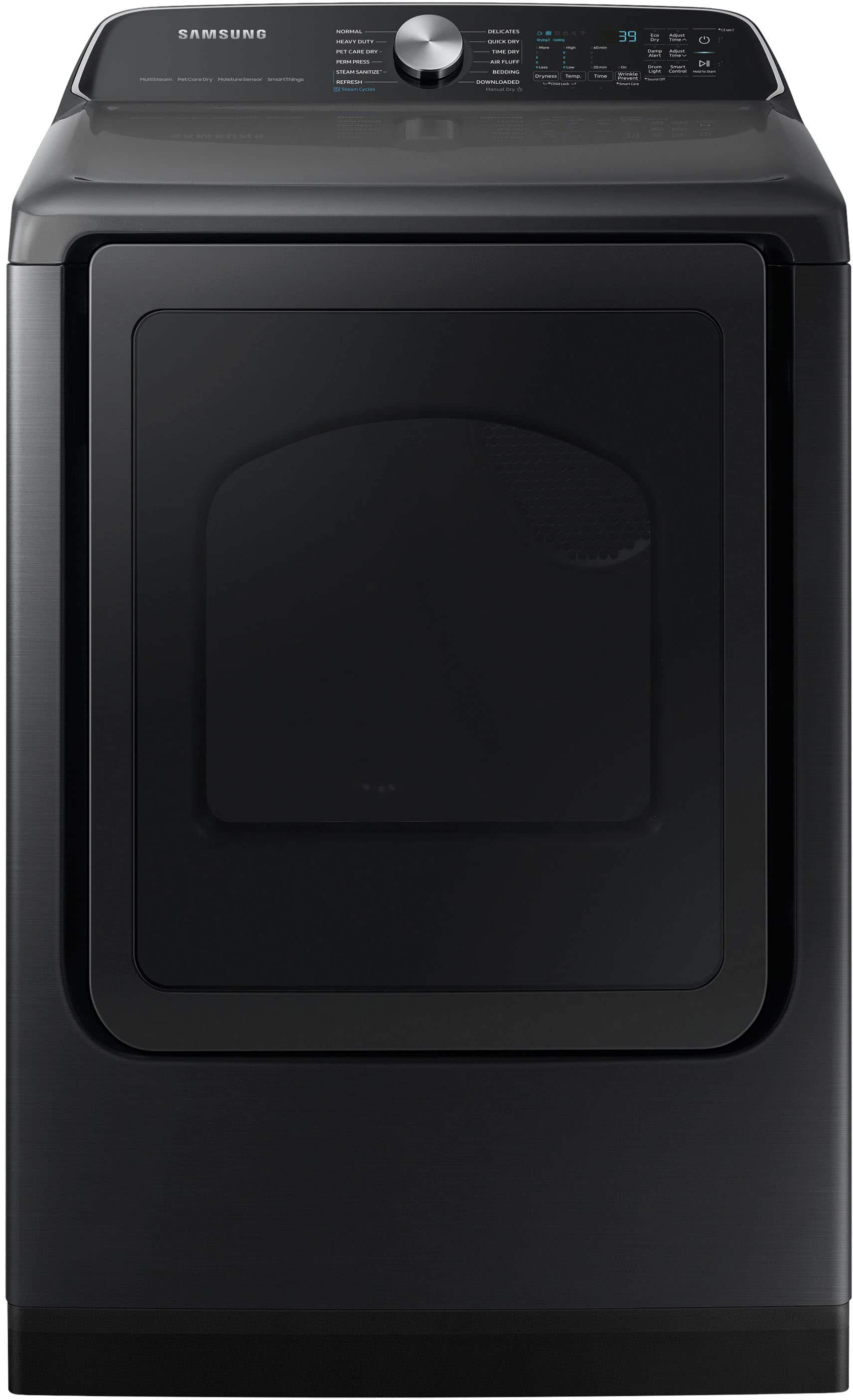 Samsung - 7.4 Cu. Ft. Smart Electric Dryer with Steam Sanitize+ - Black product image