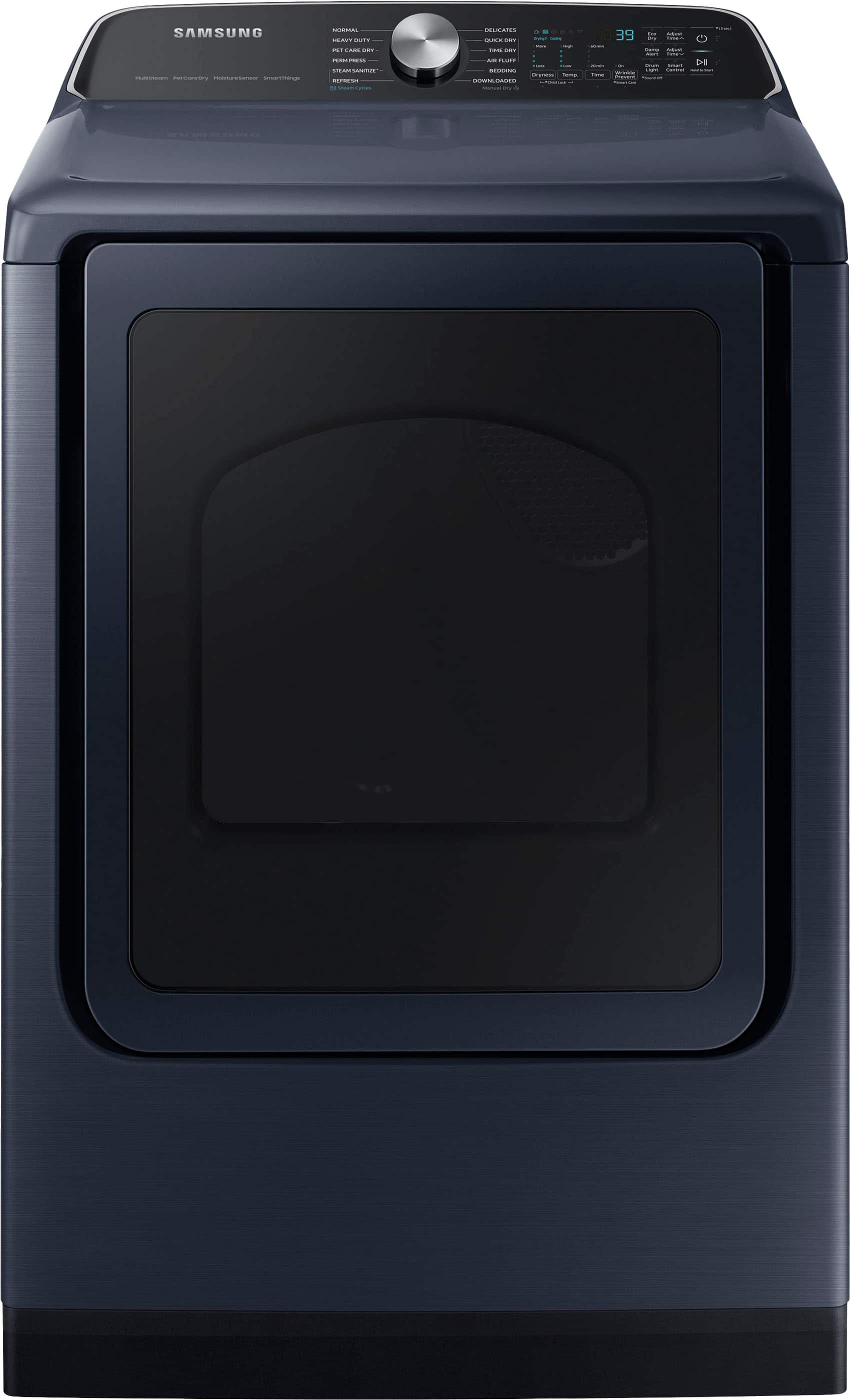 Samsung - 7.4 Cu. Ft. Smart Gas Dryer with Steam and Pet Care Dry - Brushed Navy product image