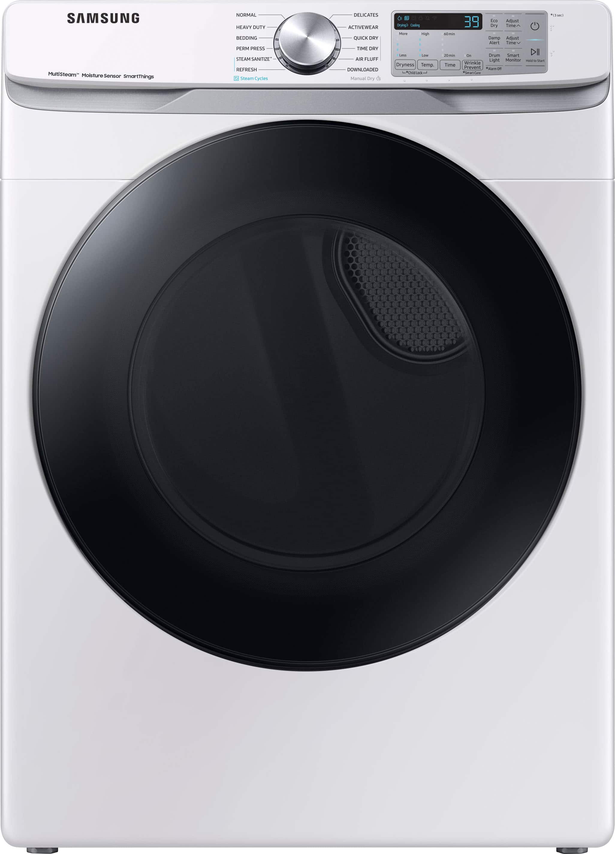 Samsung - 7.5 Cu. Ft. Stackable Smart Electric Dryer with Steam Sanitize+ - White product image