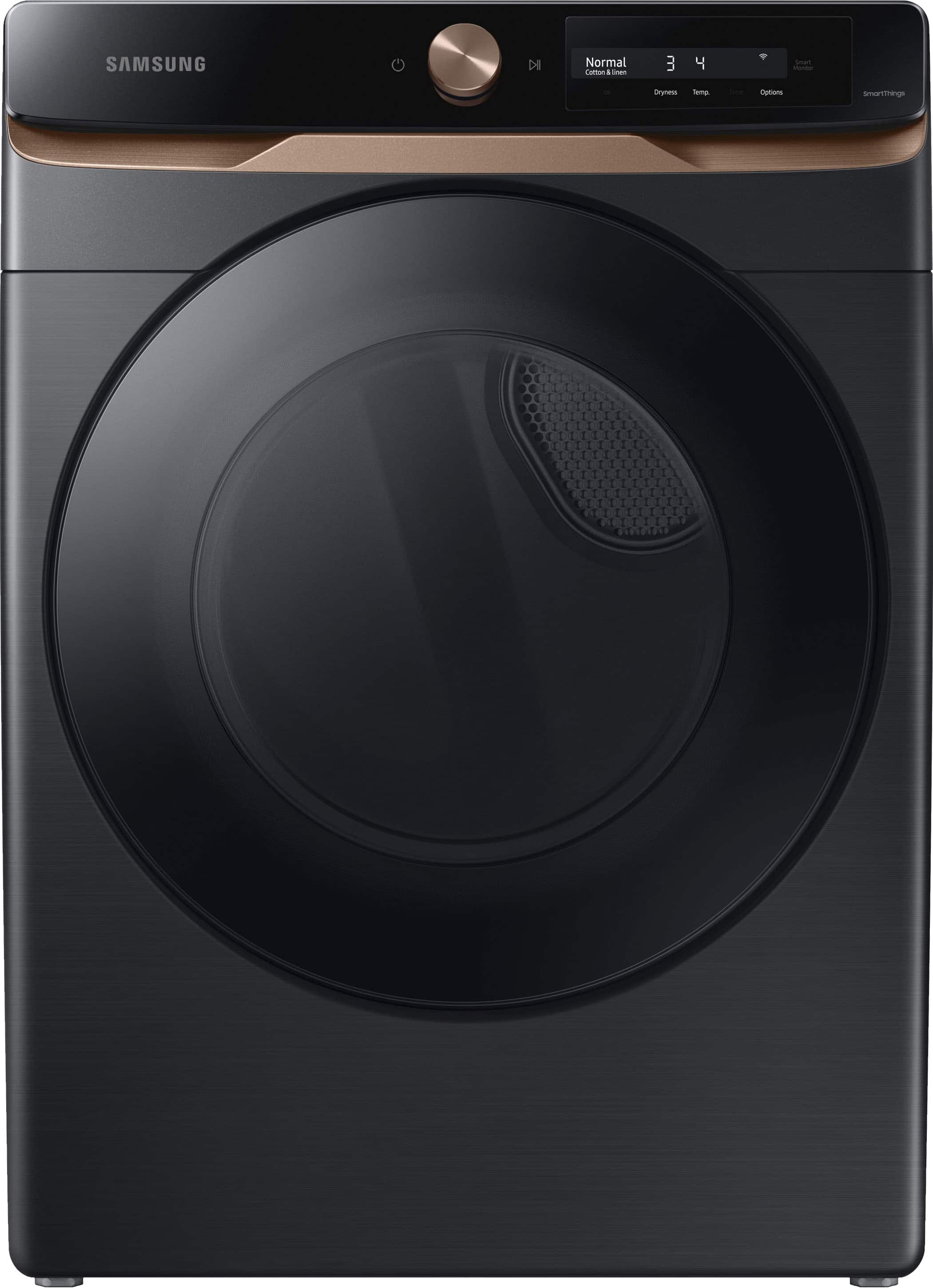 Samsung - 7.5 Cu. Ft. Stackable Smart Gas Dryer with Steam and Super Speed Dry - Brushed Black product image