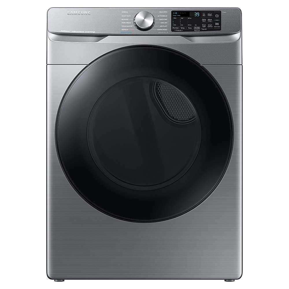 Samsung - 7.5 Cu. Ft. Stackable Smart Gas Dryer with Steam Sanitize+ - Platinum product image