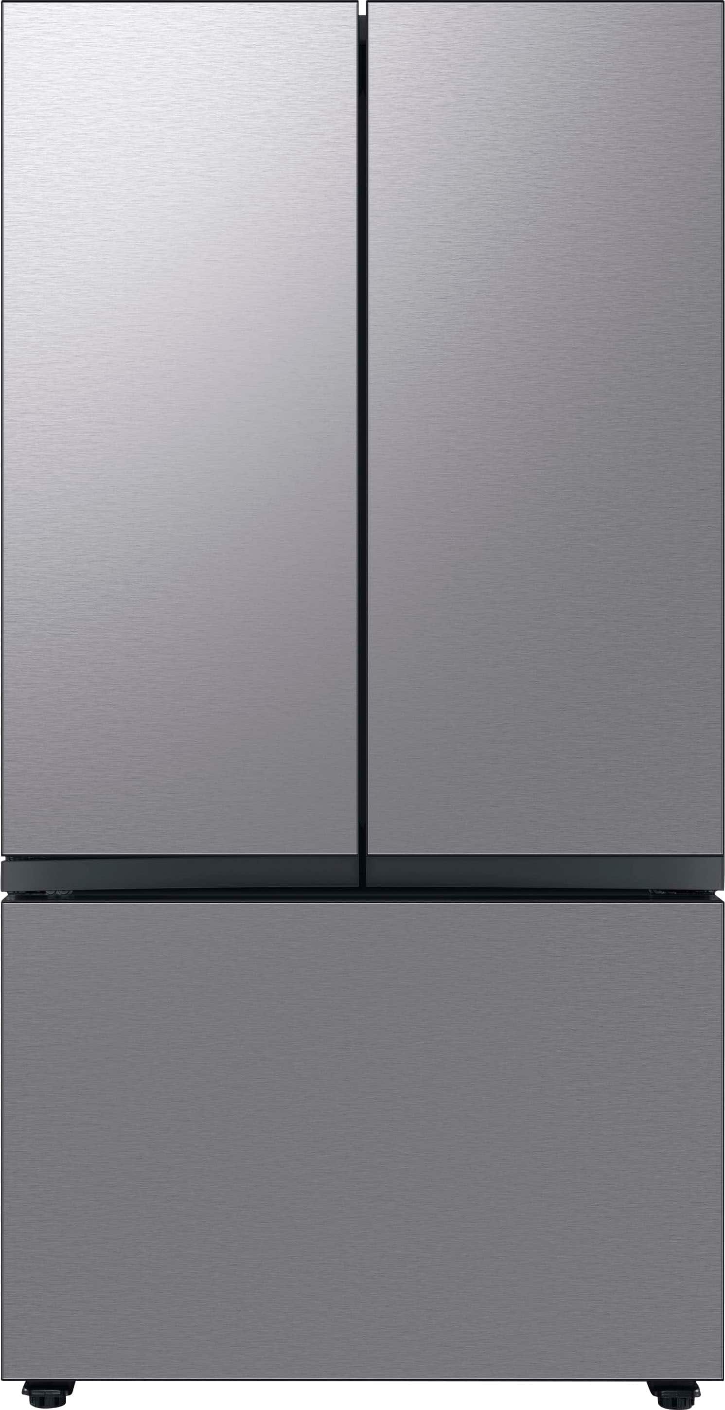 Samsung - BESPOKE 30 cu. ft. 3-Door French Door Smart Refrigerator with Beverage Center - Stainless Steel product image
