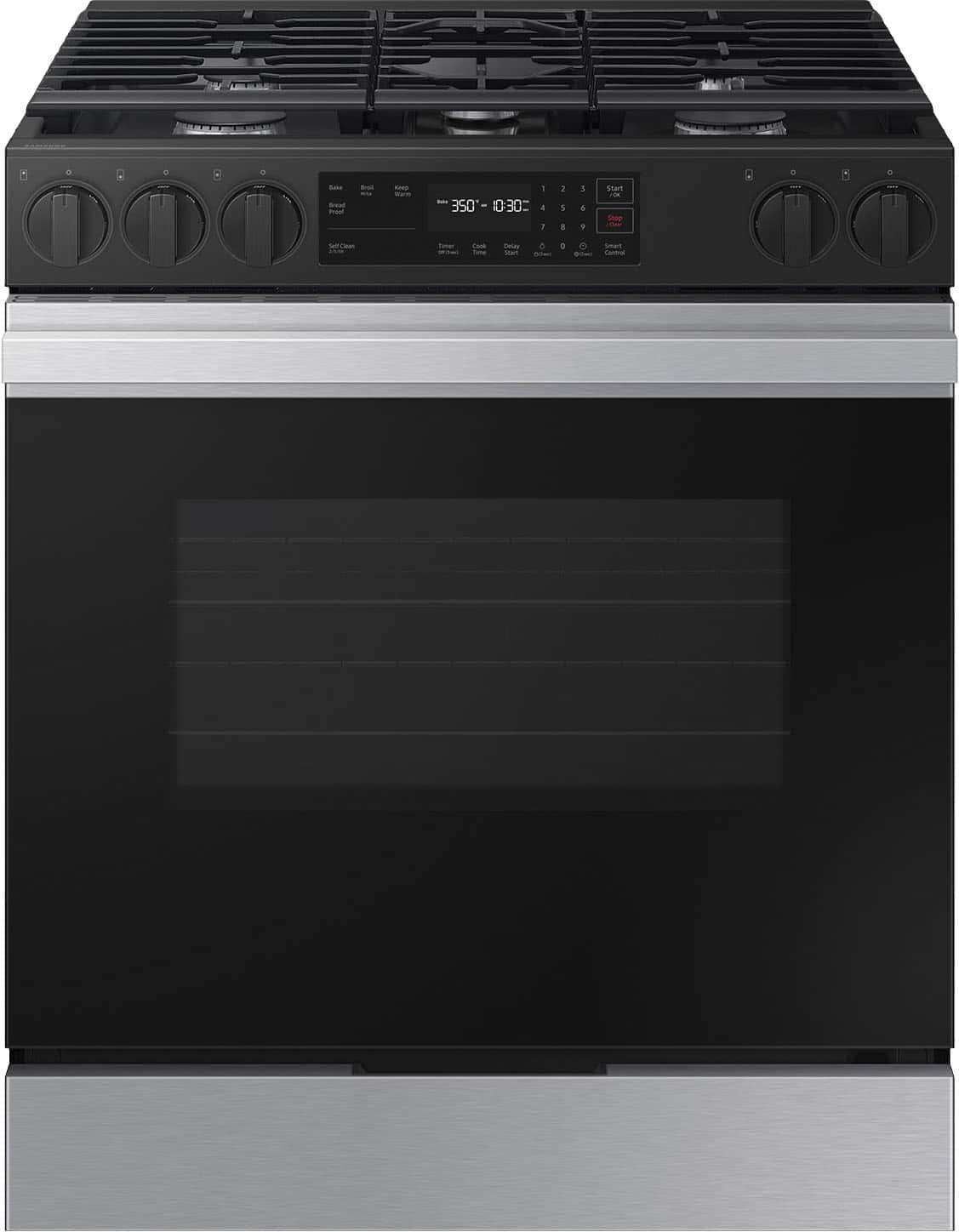 Samsung - Bespoke 6.0 Cu. Ft. Slide-In Gas Range with Precision Knobs - Stainless Steel product image