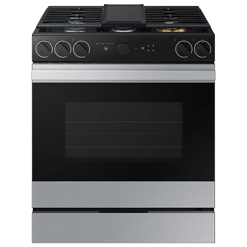 Samsung - Bespoke 6.0 Cu. Ft. Slide-In Gas Range with Smart Oven Camera - Stainless Steel product image