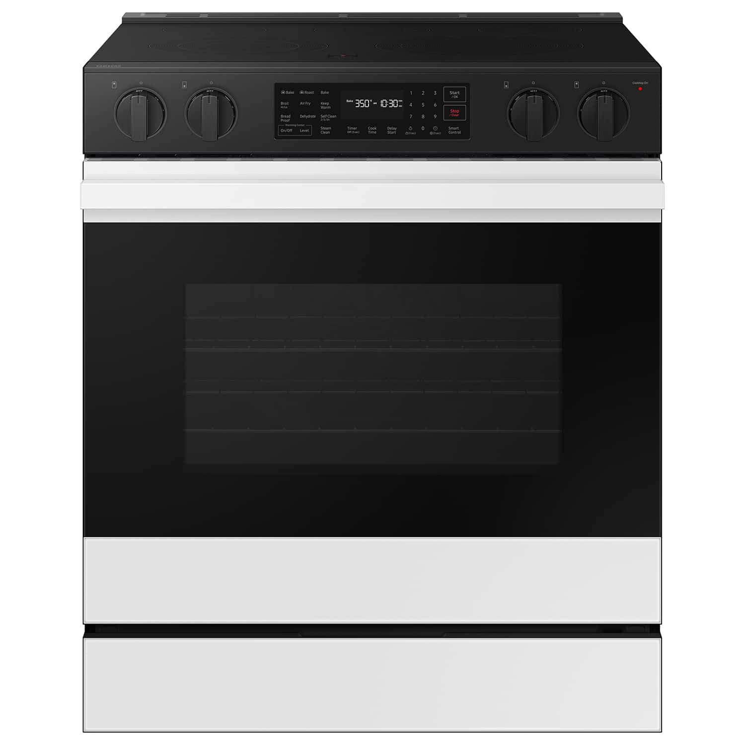 Samsung - Bespoke 6.3 Cu. Ft. Slide-In Electric Range with Air Fry - White Glass product image