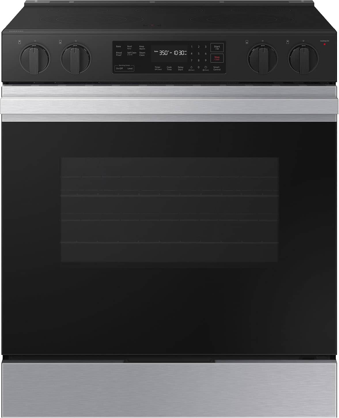 Samsung - Bespoke 6.3 Cu. Ft. Slide-In Electric Range with Precision Knobs - Stainless Steel product image
