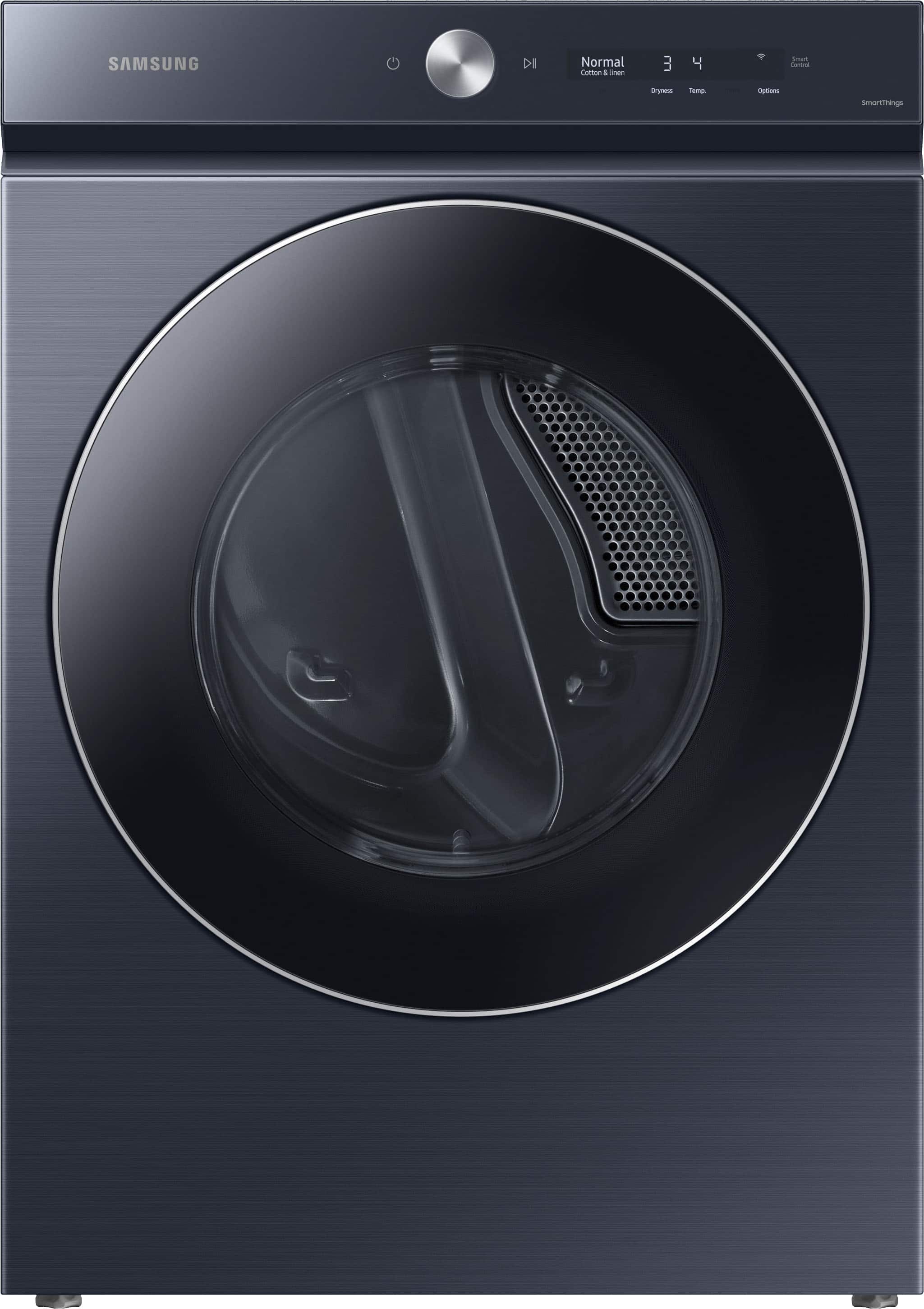 Samsung - BESPOKE 7.6 Cu. Ft. Stackable Smart Electric Dryer with Steam and AI Optimal Dry - Brushed Navy product image