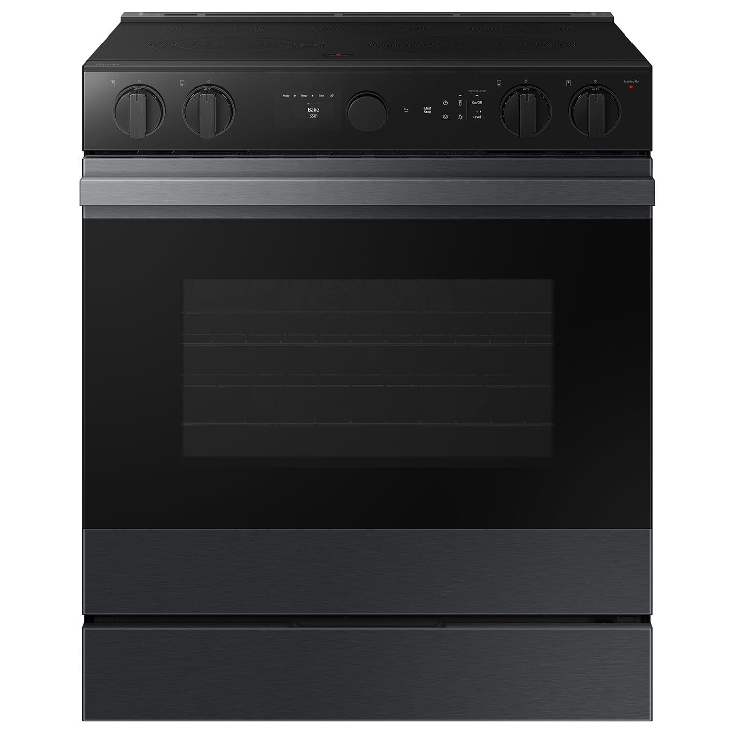Samsung - Bespoke Smart Slide-In Electric Range 6.3 cu. ft. with Air Sous Vide & Air Fry - Matte Black Steel product image