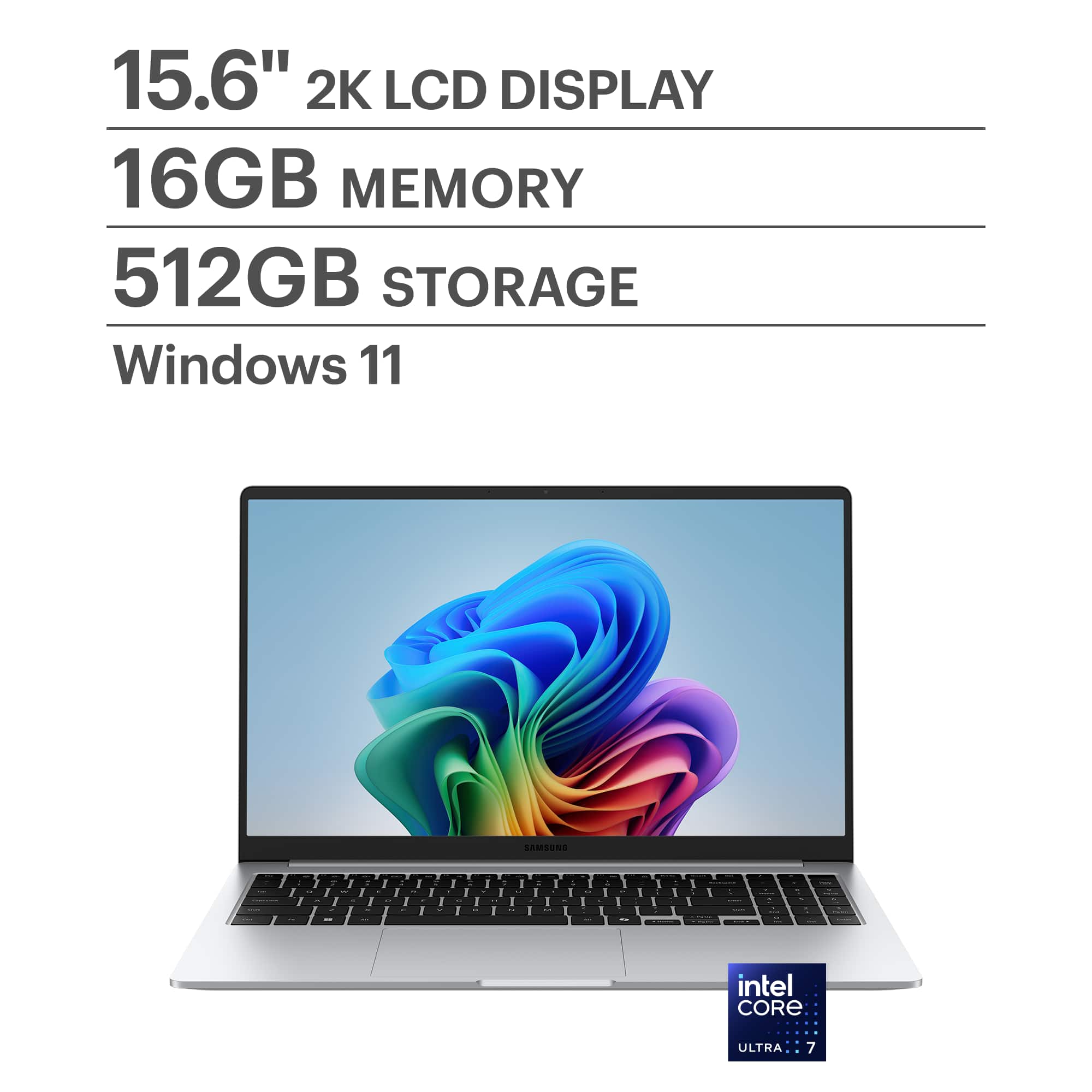Samsung - Galaxy Book5 15.6" FHD IPS LED Laptop - Intel Core Ultra 7- 16GB Memory - 512GB SSD - Silver product image