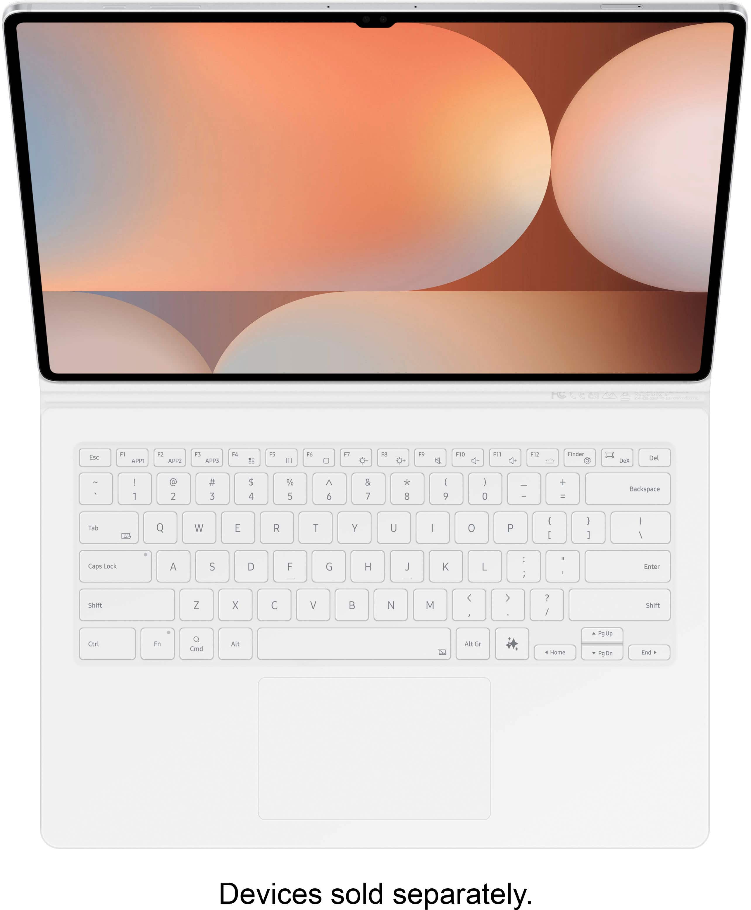 Samsung - Galaxy Tab S10 Ultra/S9 Ultra Book Cover Keyboard - White product image