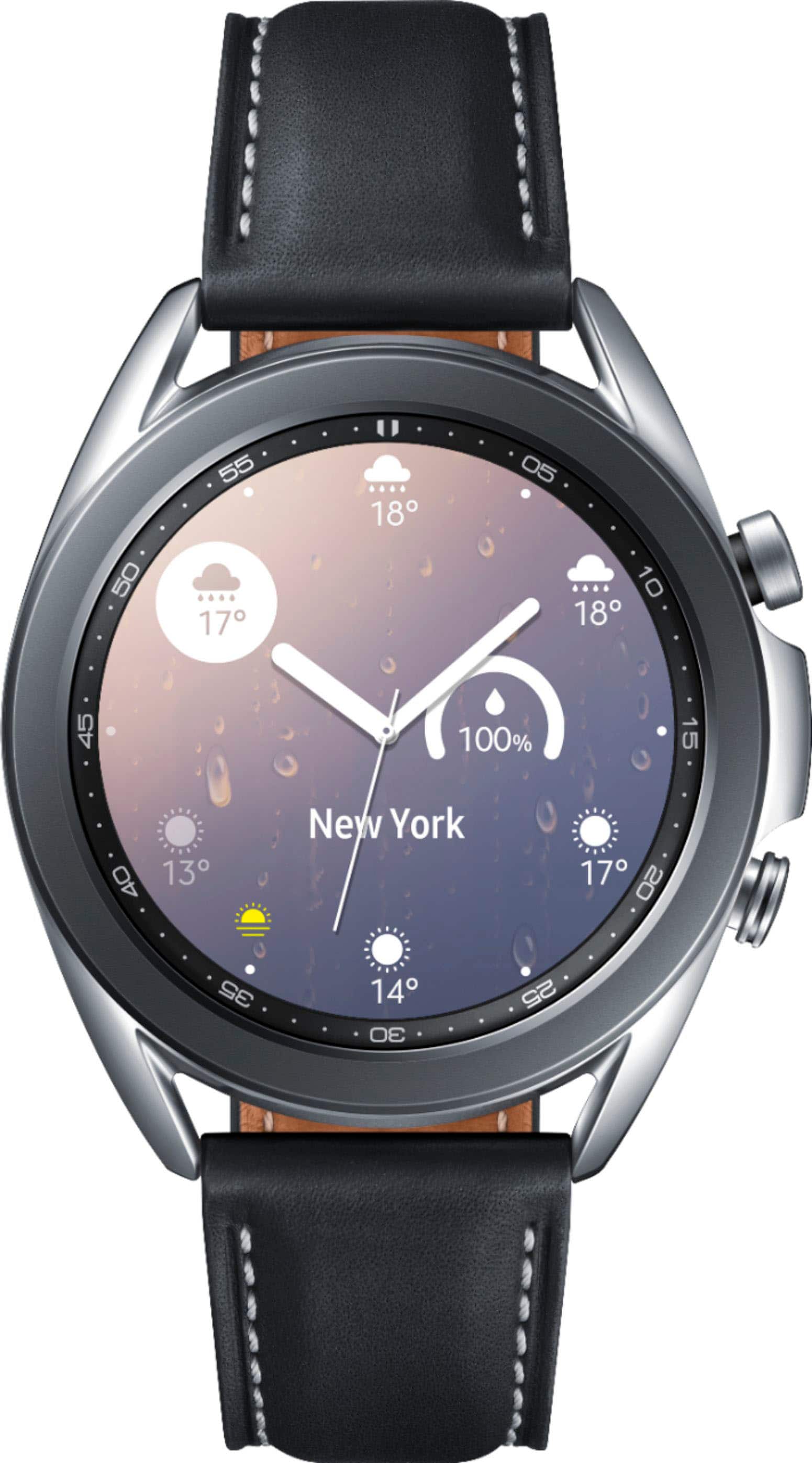 Samsung - Geek Squad Certified Refurbished Galaxy Watch3 Smartwatch 41mm Stainless - Mystic Silver - (2020) product image
