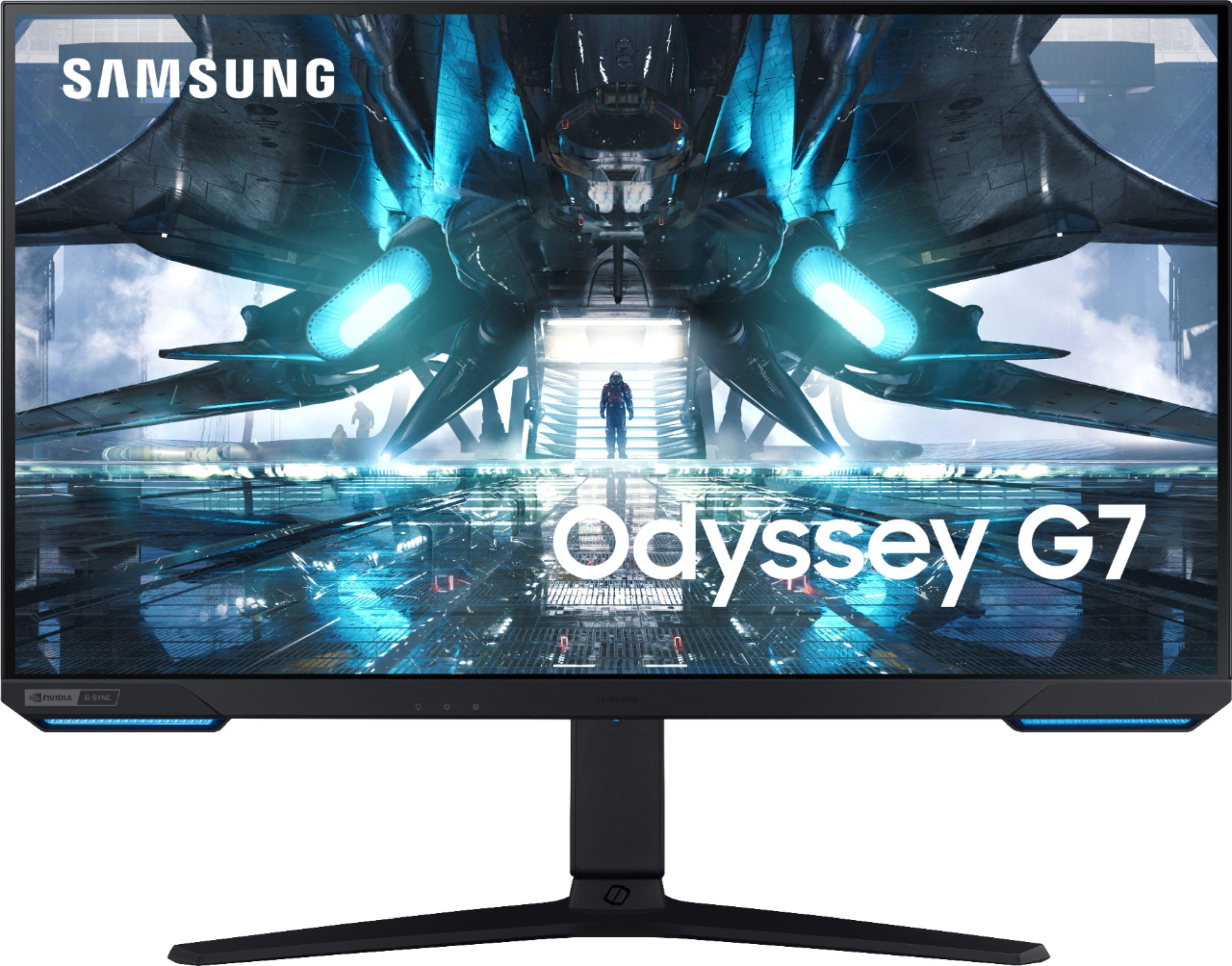 Samsung - Geek Squad Certified Refurbished Odyssey G7 28" IPS 1 ms 4K UHD FreeSync & G-Sync Compatible Gaming Monitor with H…