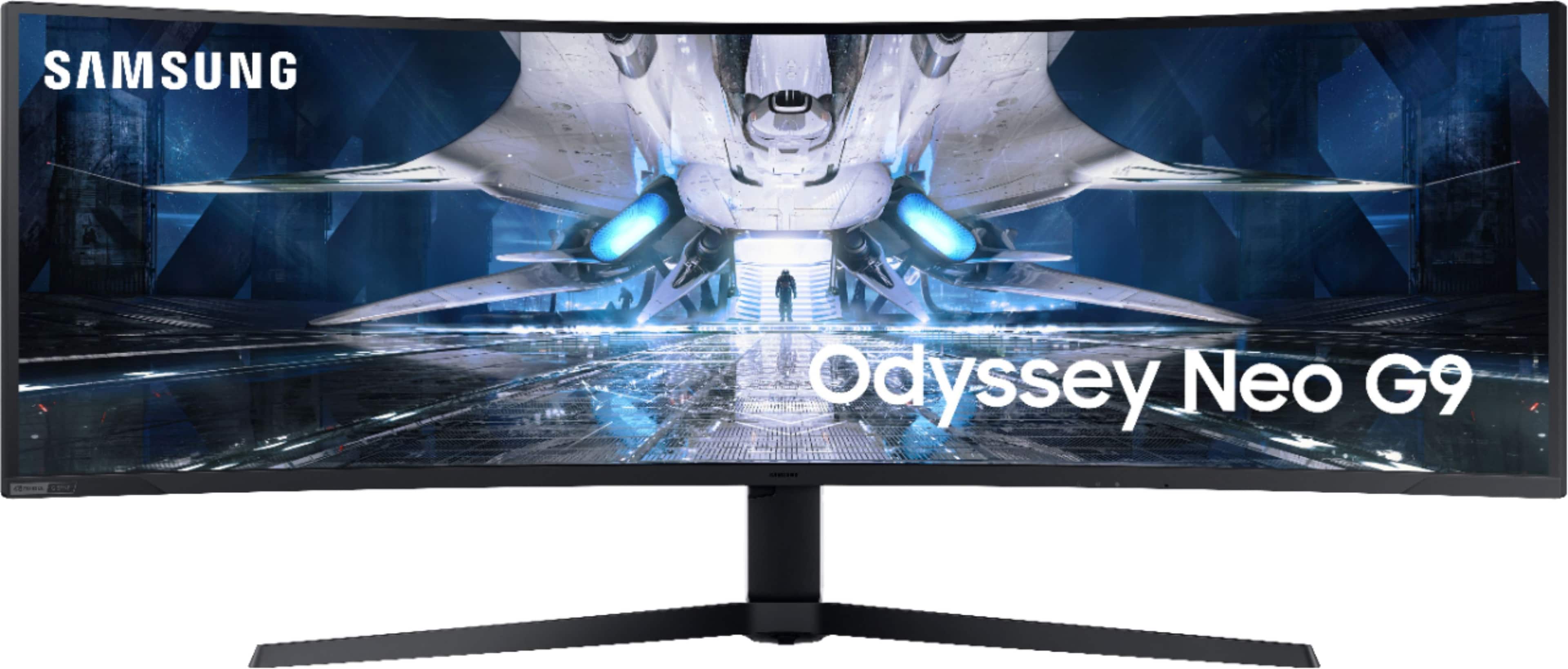 Samsung - Geek Squad Certified Refurbished Odyssey Neo 49" LED Curved FreeSync and G-SYNC Compatable Monitor with HDR - Blac…