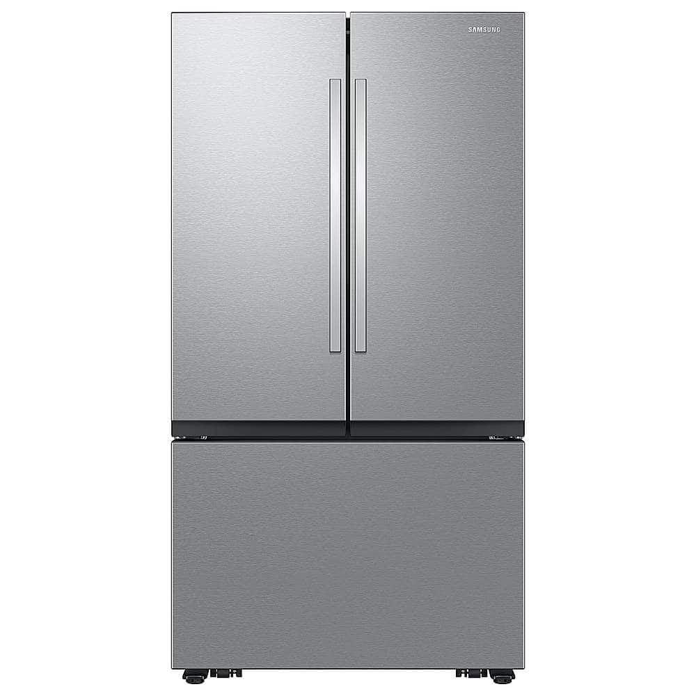 Samsung - Open Box 32 cu. ft. 3-Door French Door Smart Refrigerator with Dual Auto Ice Maker - Matte Black product image