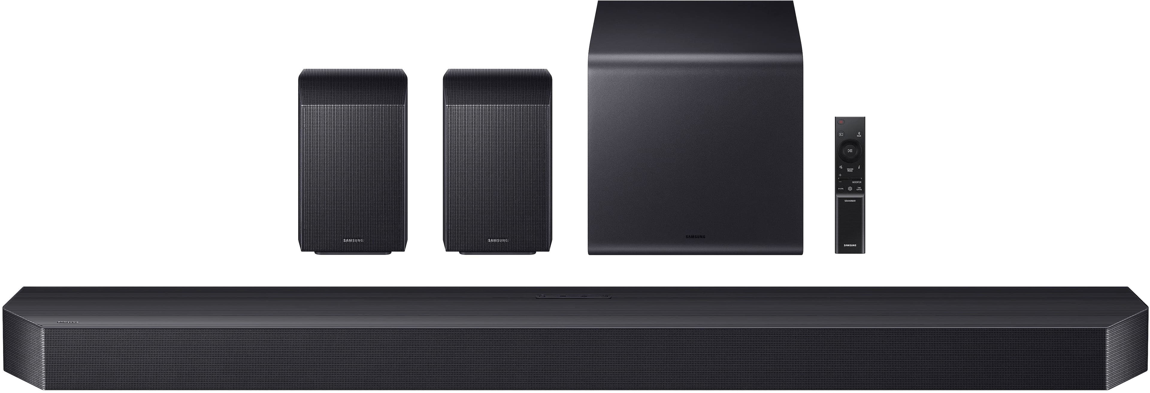 Samsung - Q-Series Soundbar HW-Q990F 11.1.4 ch w/ Subwoofer and Rear Speaker - Graphite Black product image