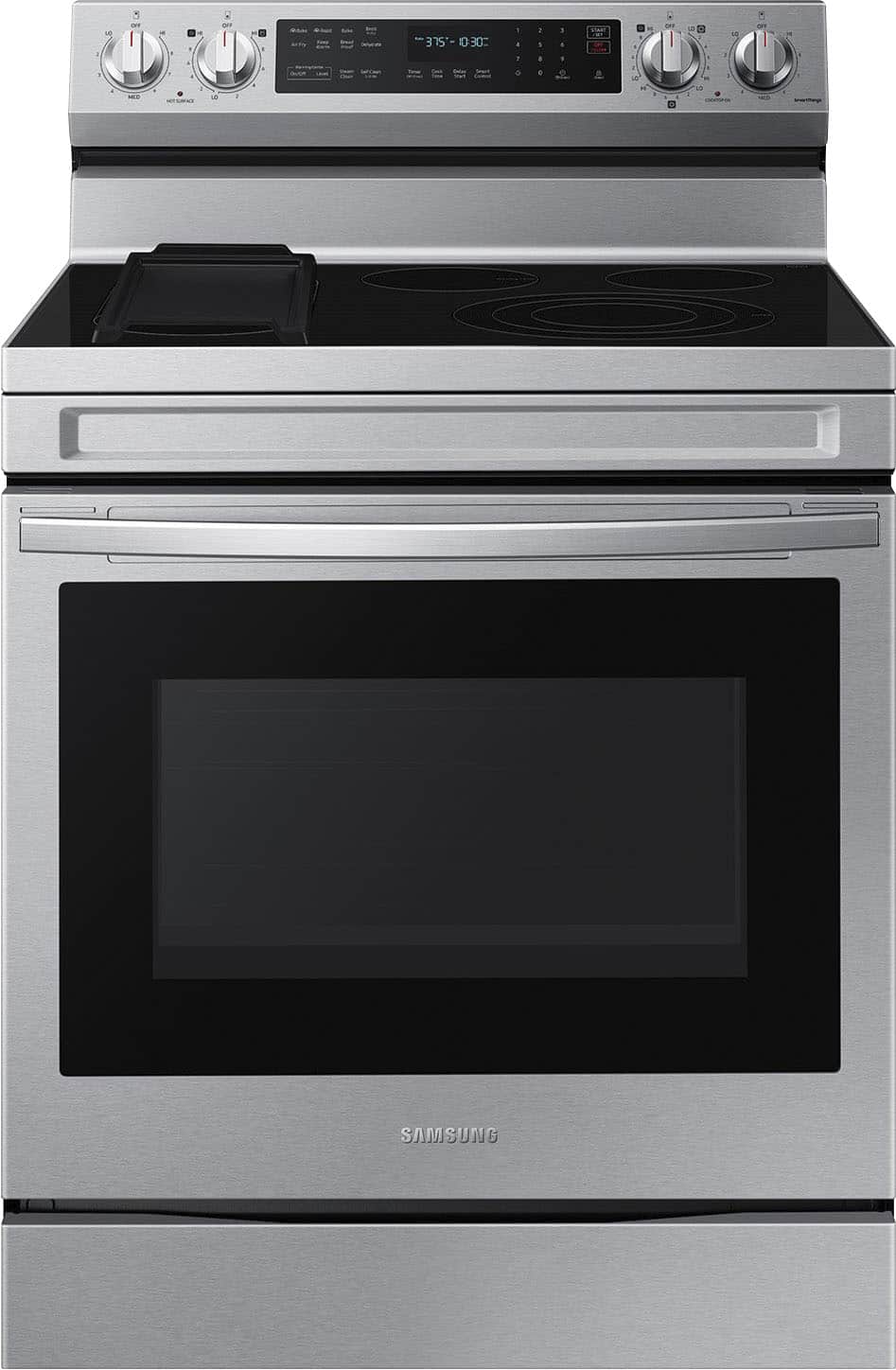 Samsung - Smart Freestanding Electric Range 6.3 cu. ft. with Air Fry, Convection+, and Griddle - Stainless Steel product ima…