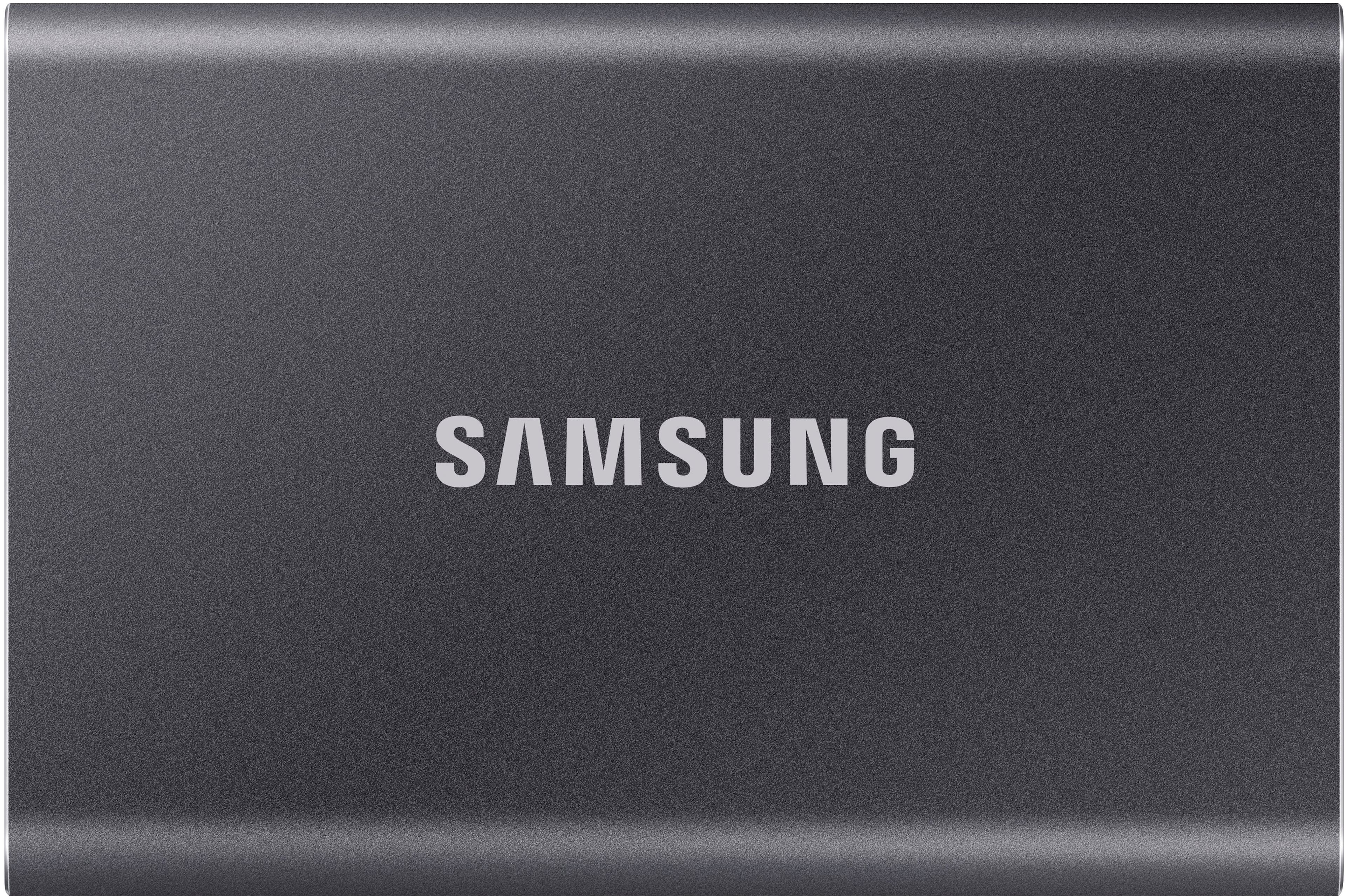 Samsung - T7 4TB External USB 3.2 Gen 2 Portable SSD with Hardware Encryption - Titan Gray product image