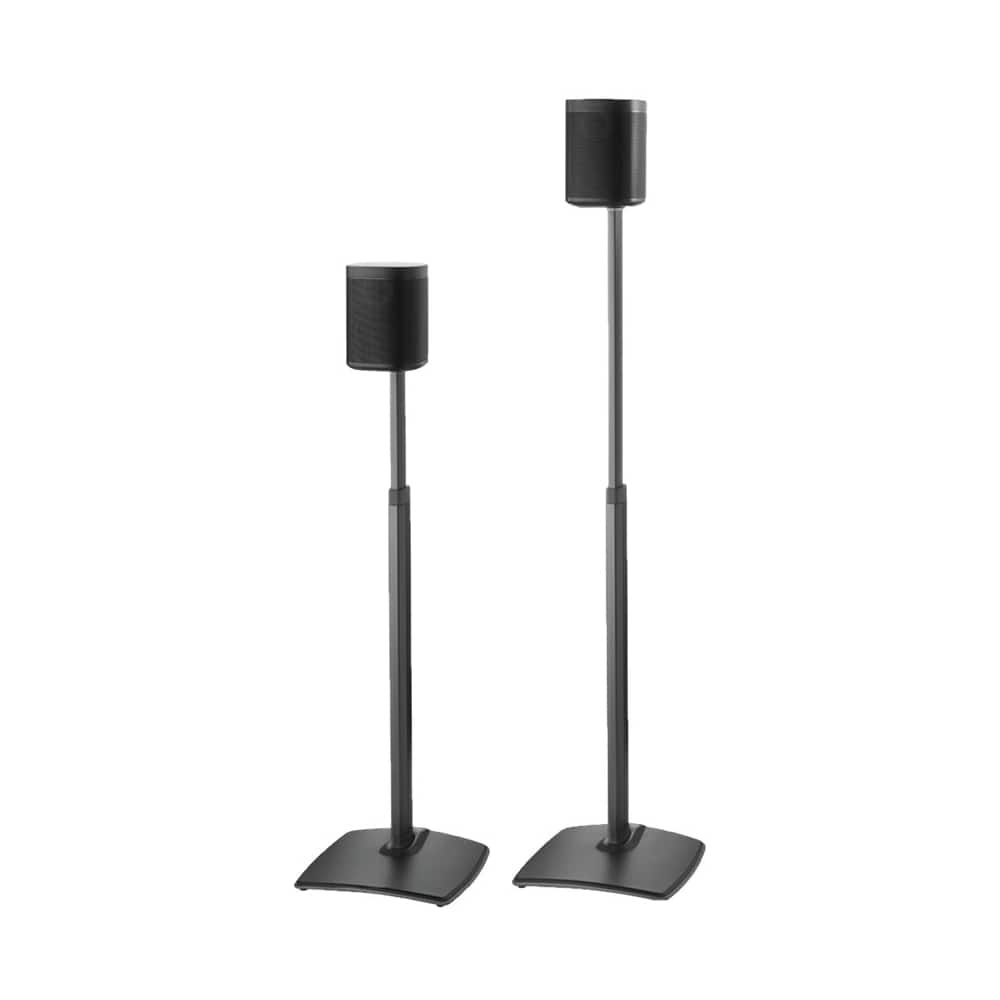 Sanus - Adjustable Height Speaker Stands for Sonos One, PLAY:1 and PLAY:3 Speakers (Pair) - Black product image