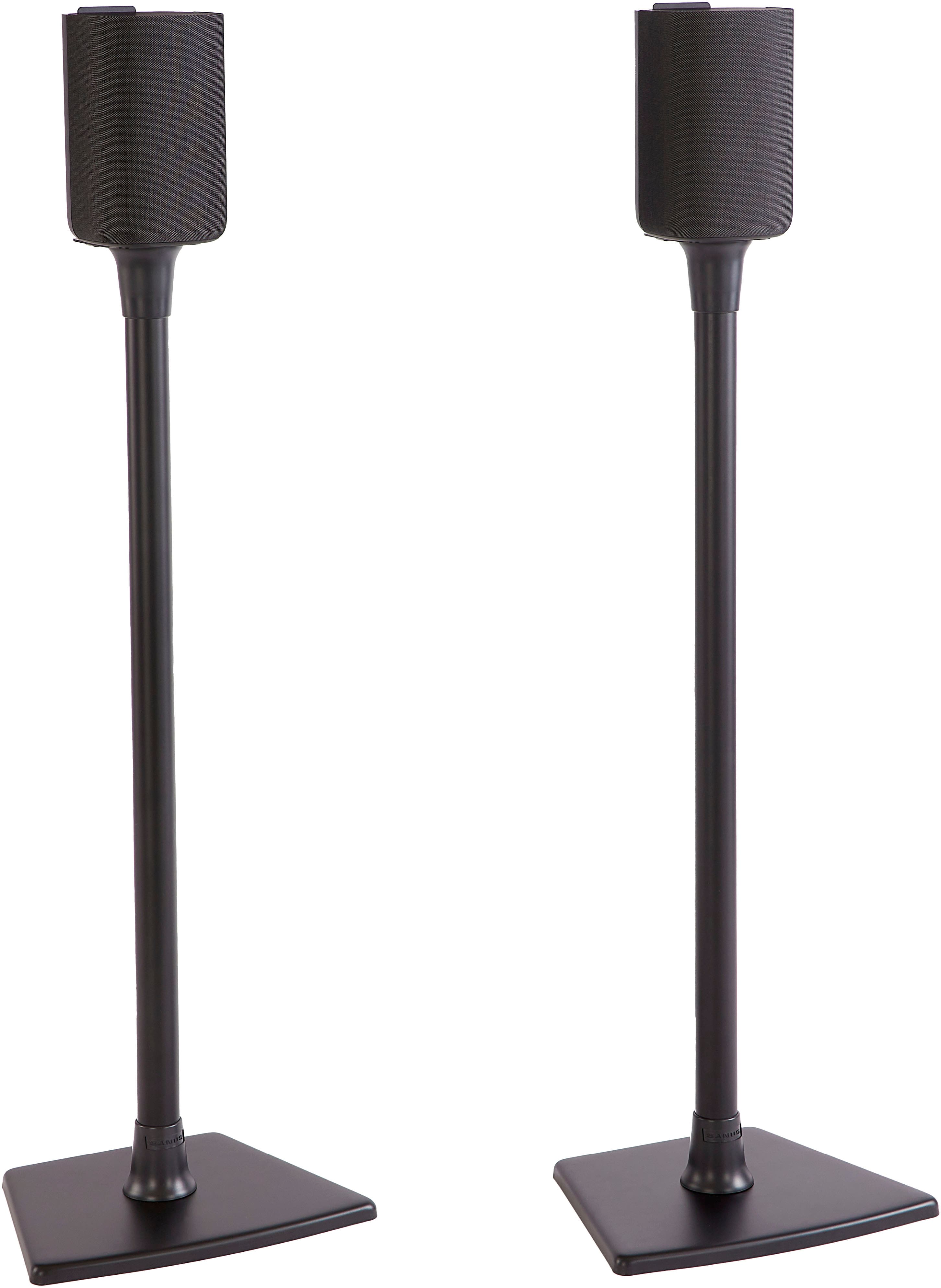 Sanus - Universal Speaker Stands for Speakers up to 10 lbs - Built in Cable Management - Sold in Pairs - Black product image