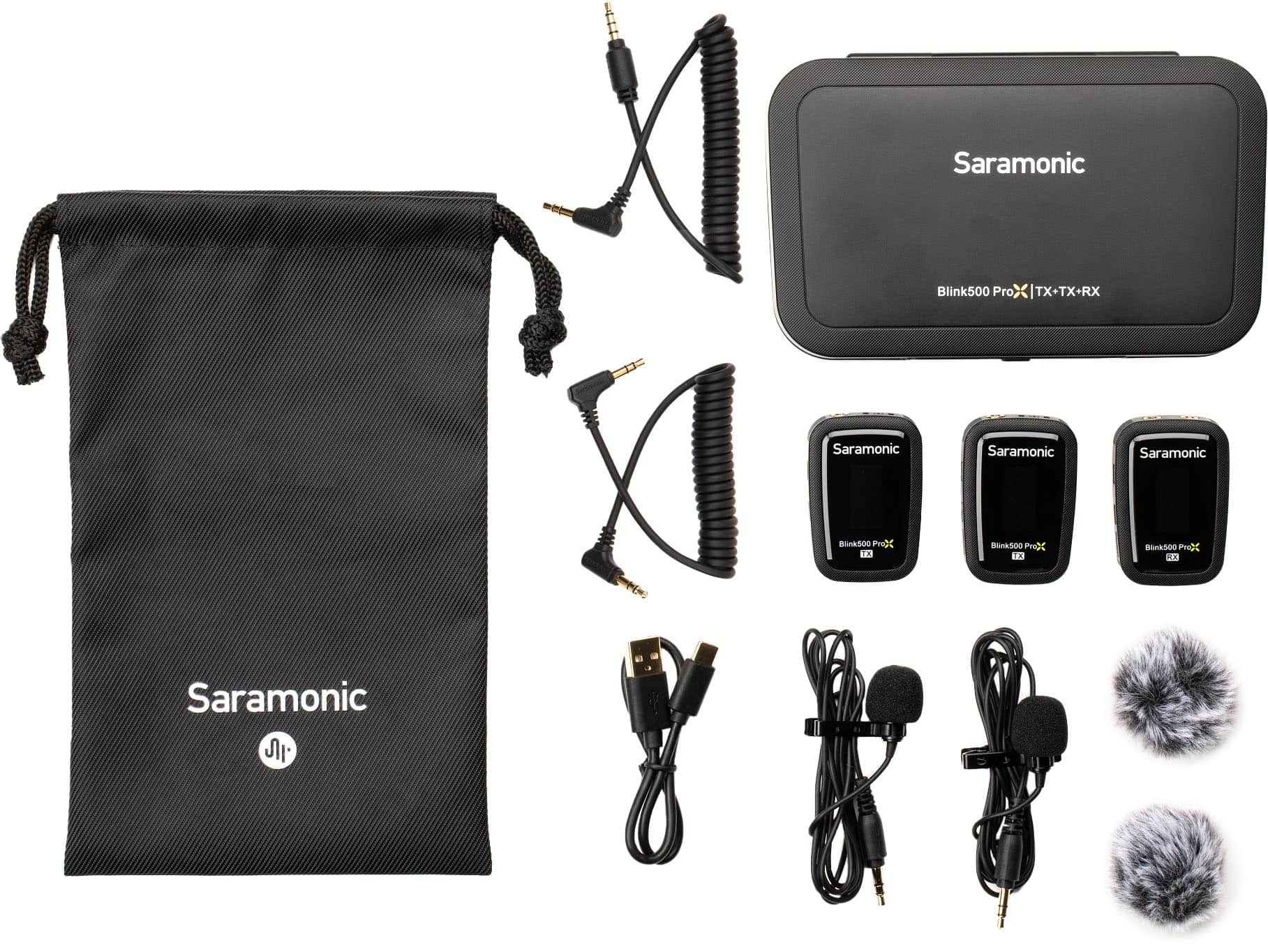 Saramonic - Blink 500 ProX B2 2-Person Wireless 2.4GHz Clip-On Microphone System with Lavaliers - Black product image