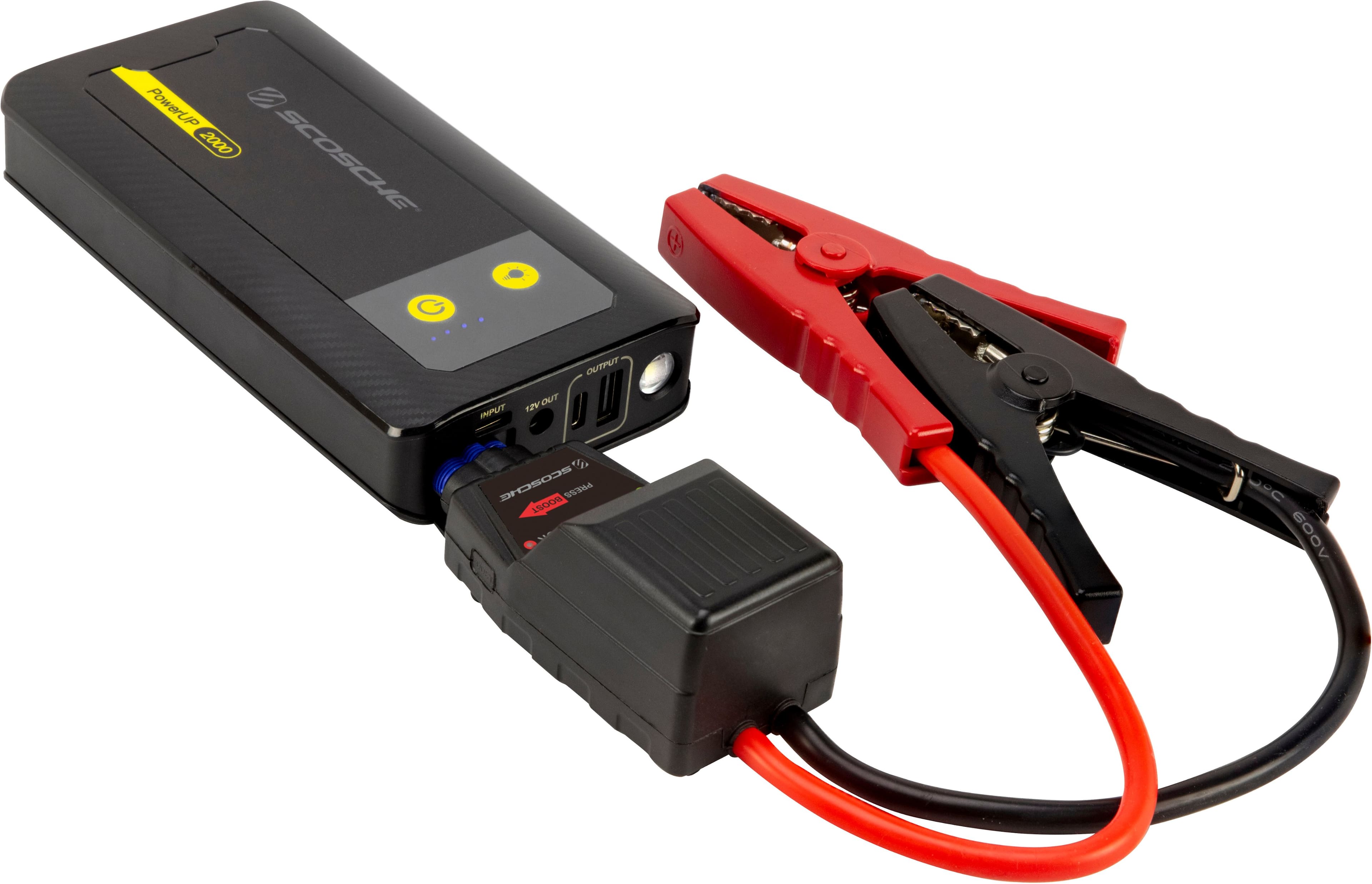 Scosche - PowerUp 2000 Portable Car Jump Starter with USB Power Bank and LED Flashlight - Black product image
