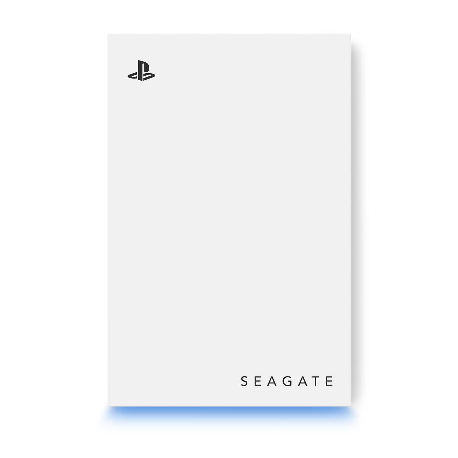 Seagate - Game Drive for PlayStation Consoles 2TB External USB 3.2 Gen 1 Portable Hard Drive with Blue LED Lighting - White…
