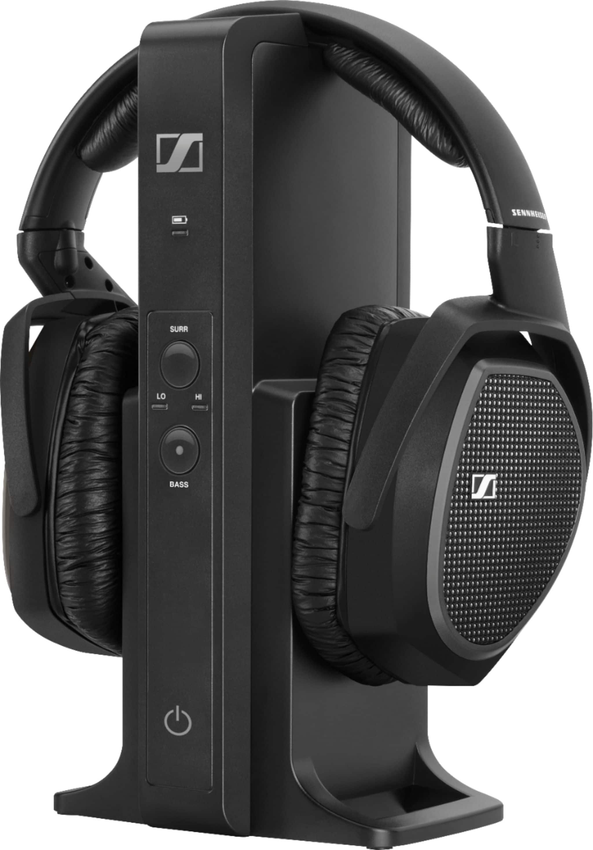 Sennheiser - RS 175 RF Wireless Headphone System for TV Listening with Bass Boost and Surround Sound Modes - Black product i…