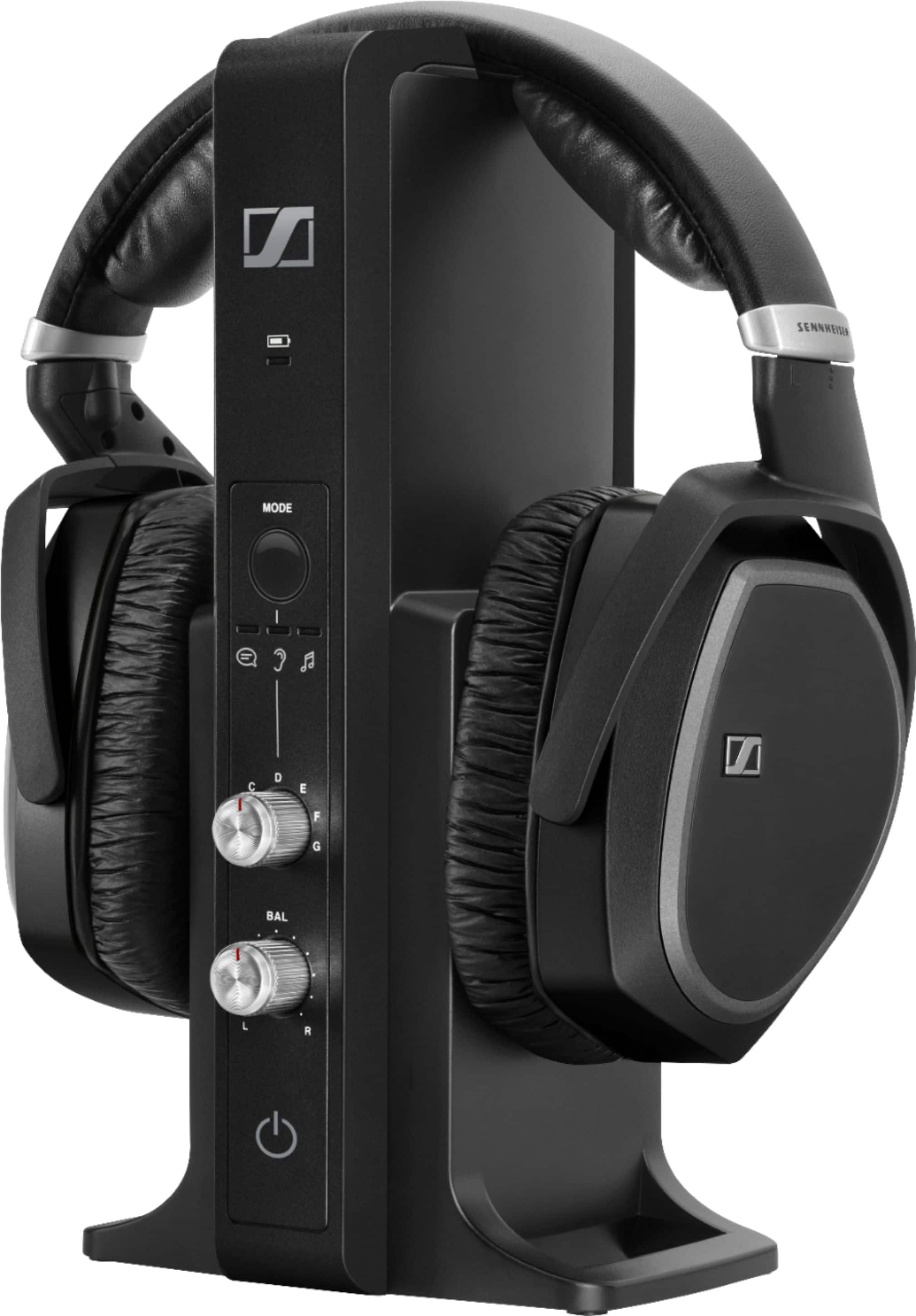 Sennheiser - RS 195 RF Wireless Headphone Systems for TV Listening with Selectable Hearing Boost Preset - Black product image