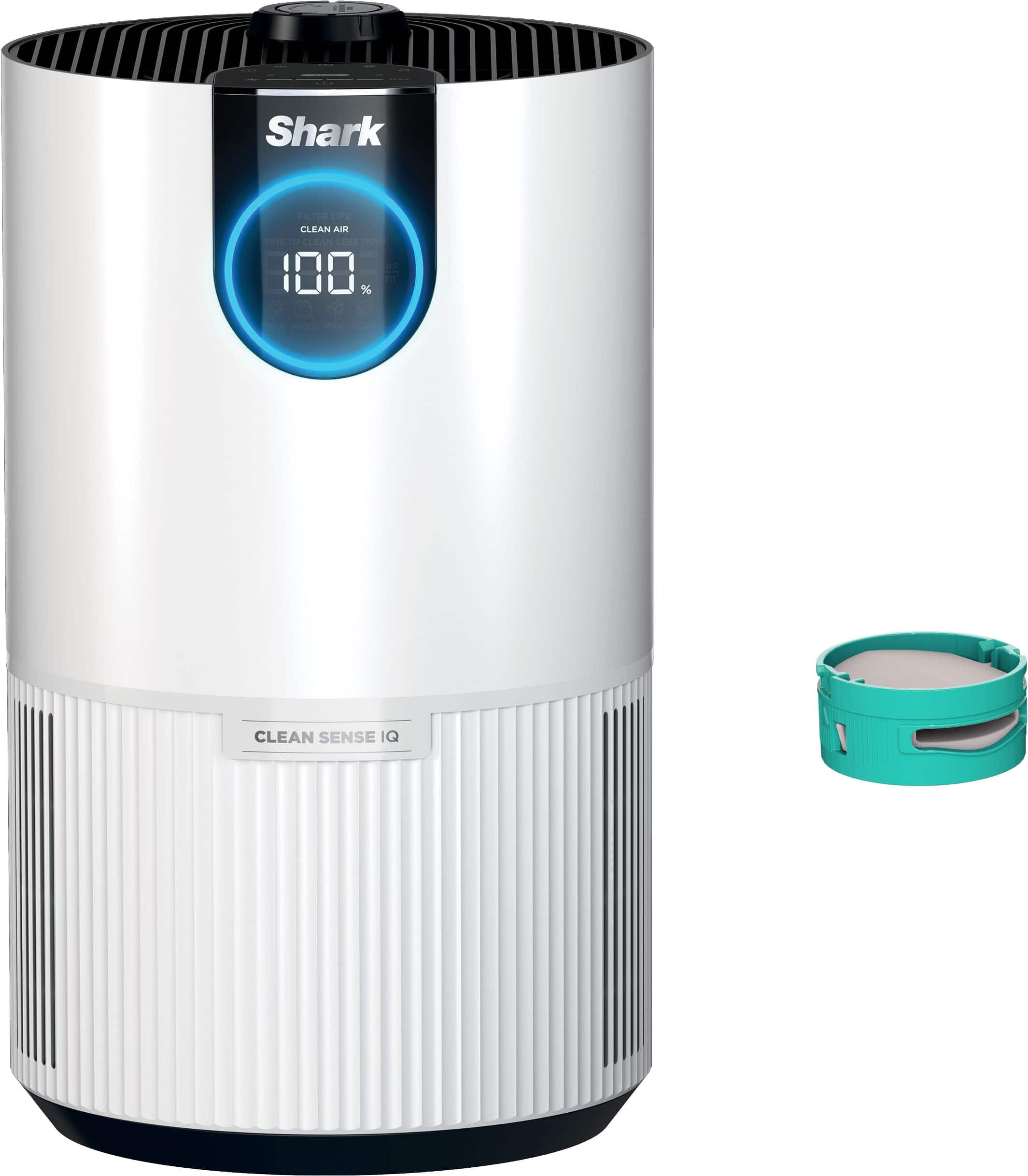 Shark - Clean Sense™ Air Purifier with Odor Neutralizer Technology,HEPA Filter, 500 sq. ft. with Bonus Odor Cartridge - Whit…