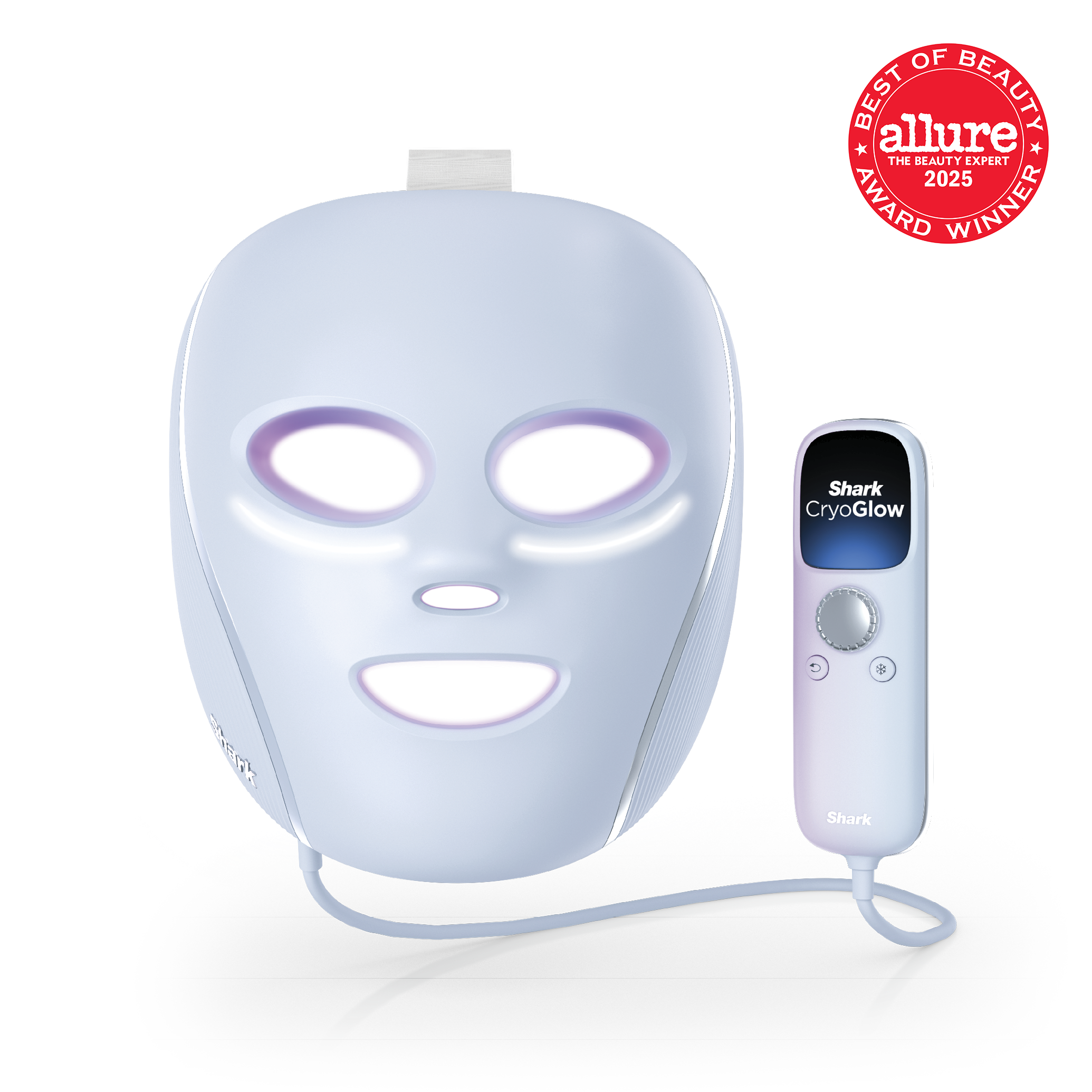 Shark - CryoGlow Under- Eye Cooling + LED Anti-Aging & Skin Clearing Face Mask - Blue Frost product image