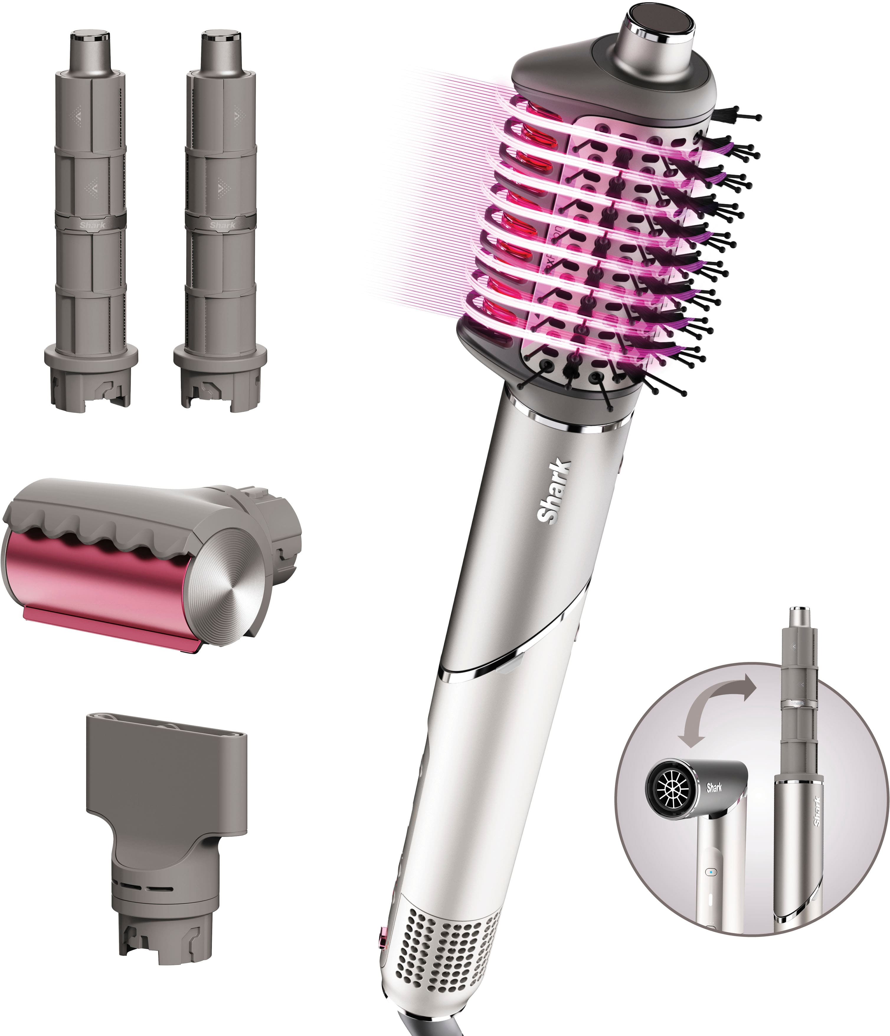 Shark - FlexFusion Air + Ceramic Styling & Drying System with Scalp Shield Mode - Metallic Mist product image