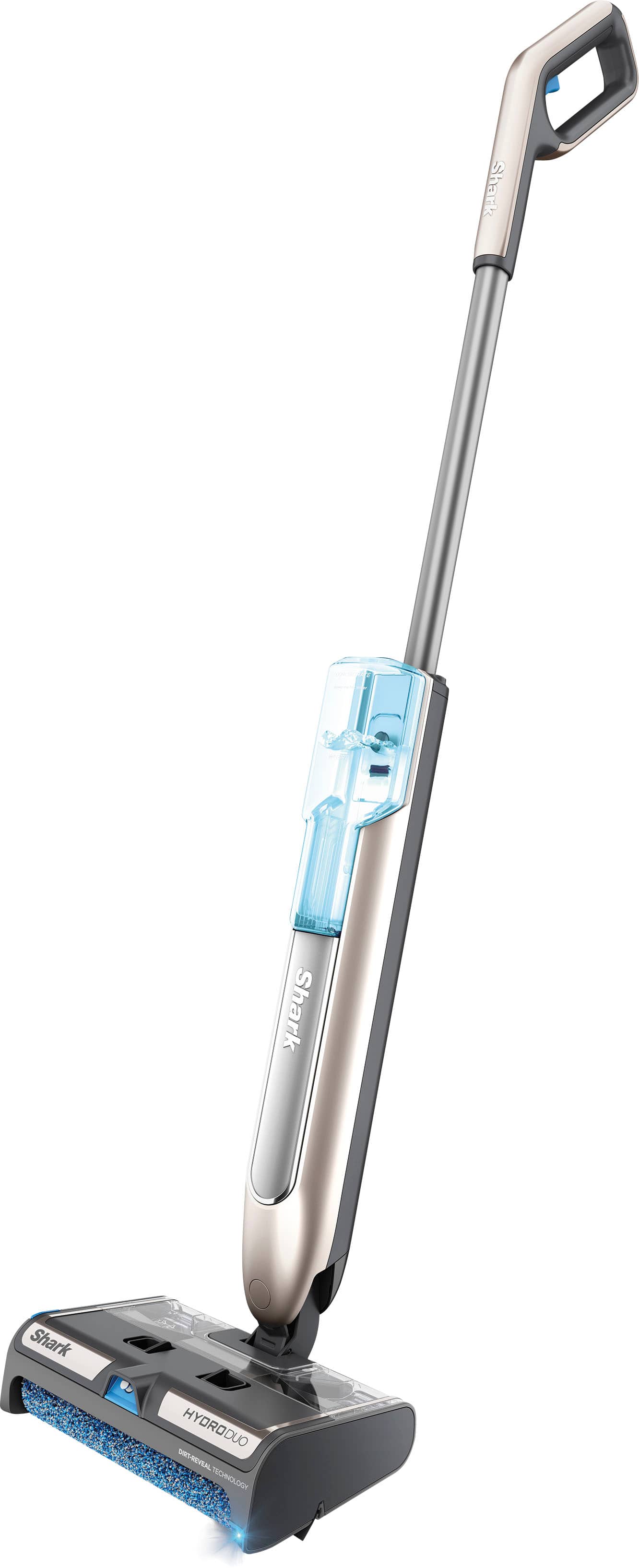 Shark - HydroDuo with Dirt-Reveal Technology, Cordless wet & dry hard floor cleaner picks up, mops, & scrubs - Stone Metalli…