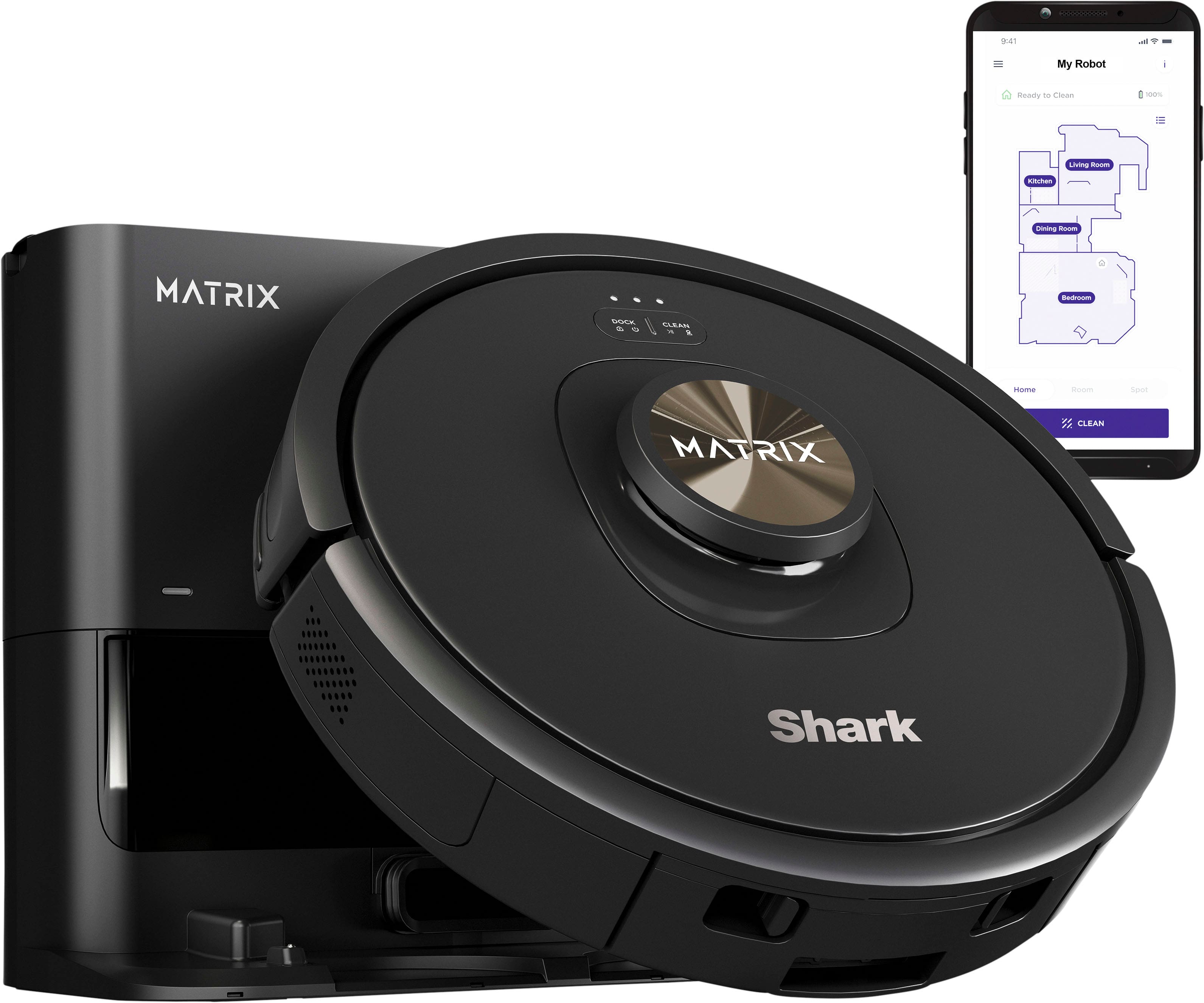 Shark - Matrix Self-Emptying Robot Vacuum with Precision Home Mapping and Extended Runtime, Wi-Fi Connected - Black product…