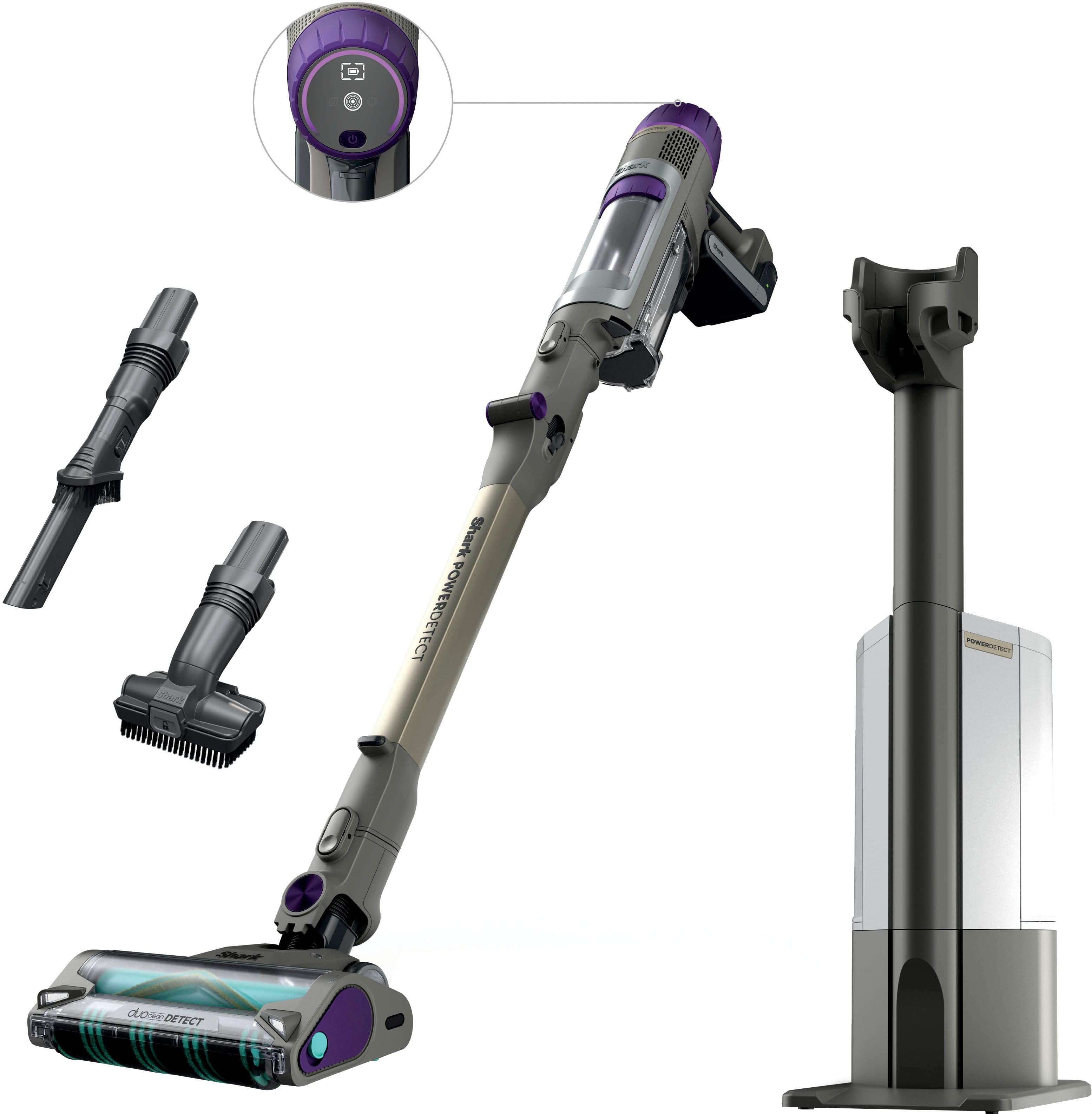 Shark - PowerDetect Clean & Empty Cordless Stick Vacuum & Auto-Empty System with Powerful Suction - Dark Gray product image