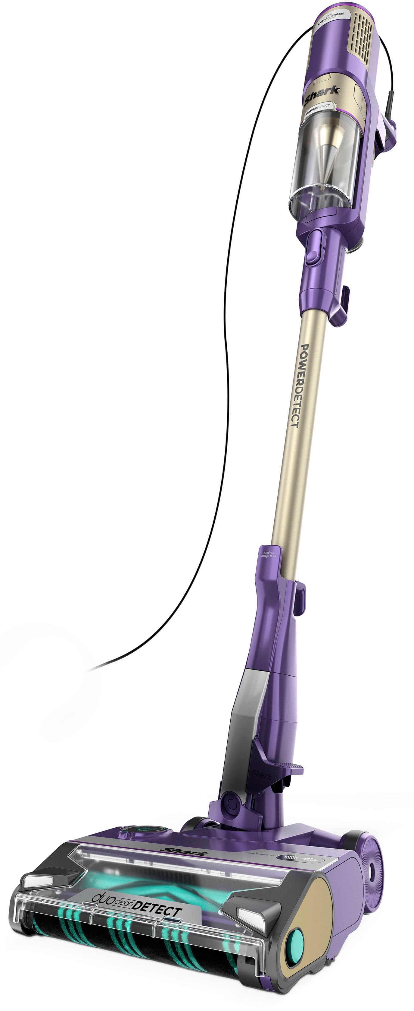 Shark - POWERDETECT Ultra-Light Corded Stick Vacuum with DuoClean Detect Technology and Self-Cleaning Brushroll - Eggplant p…