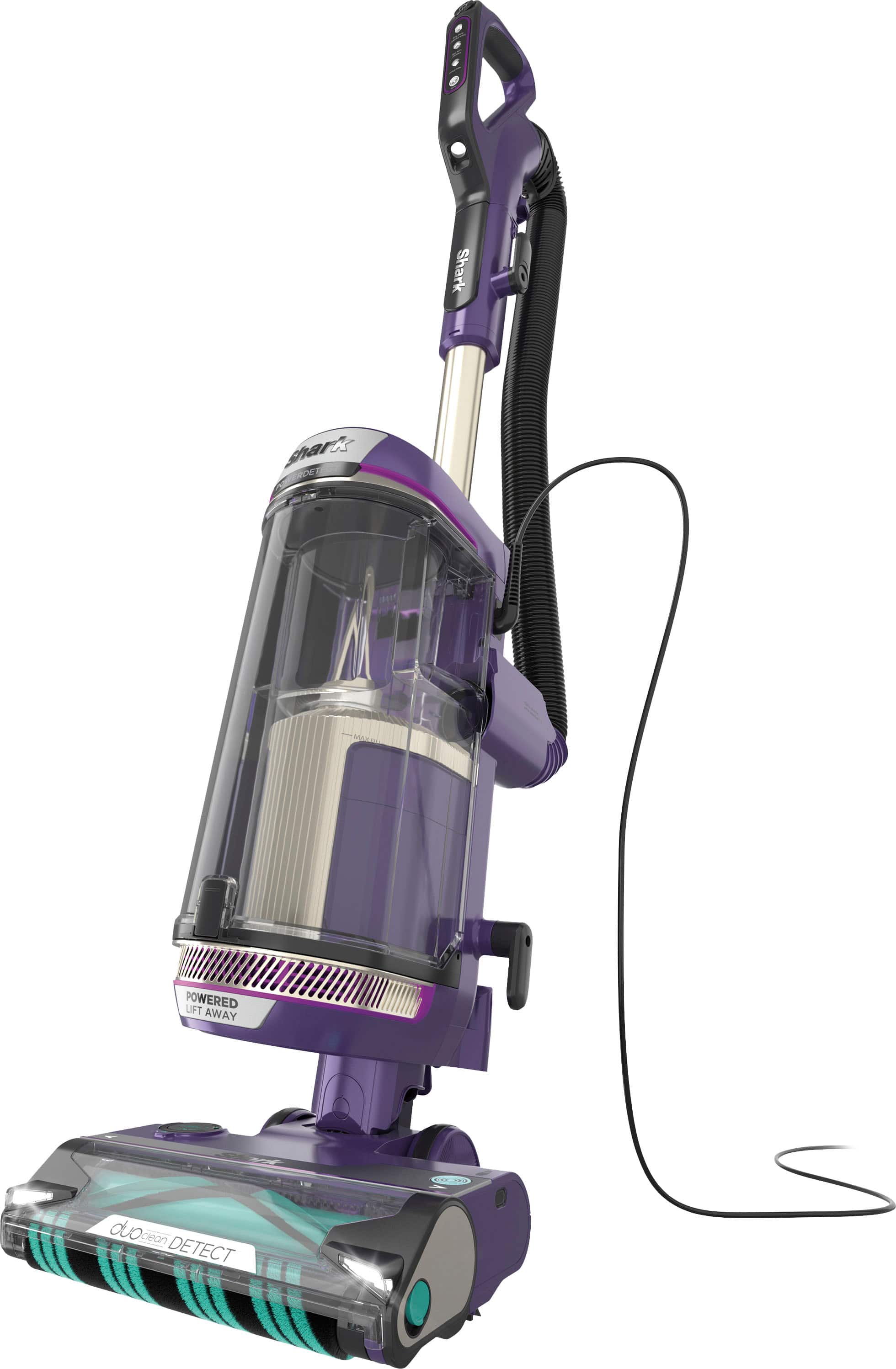 Shark - PowerDetect Upright Vacuum with DuoClean Detect Technology, Self-Cleaning Brushroll, and XL Dustcup - Eggplant produ…