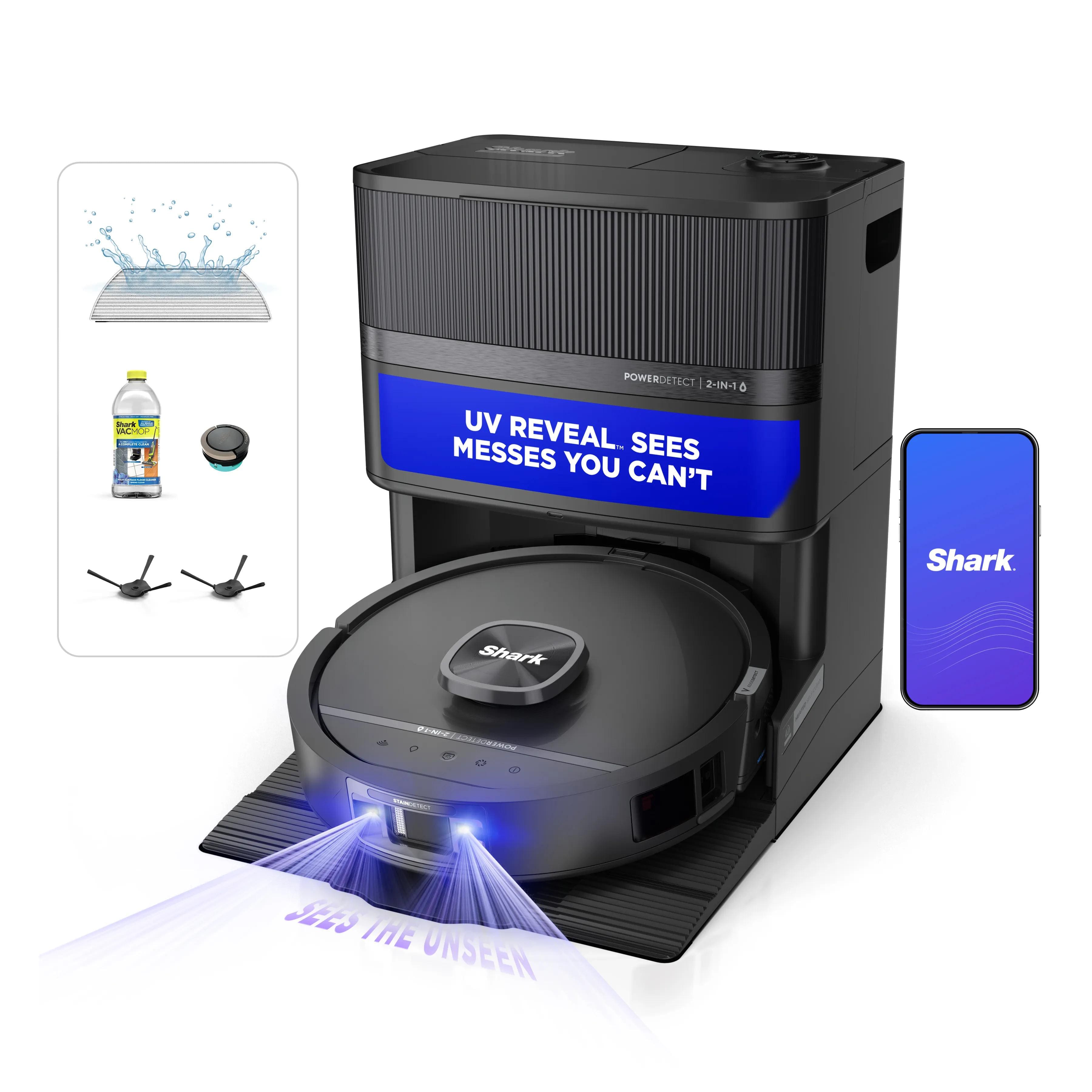 Shark - PowerDetect UV Reveal 2-In-1 Vac & Mop - Black product image