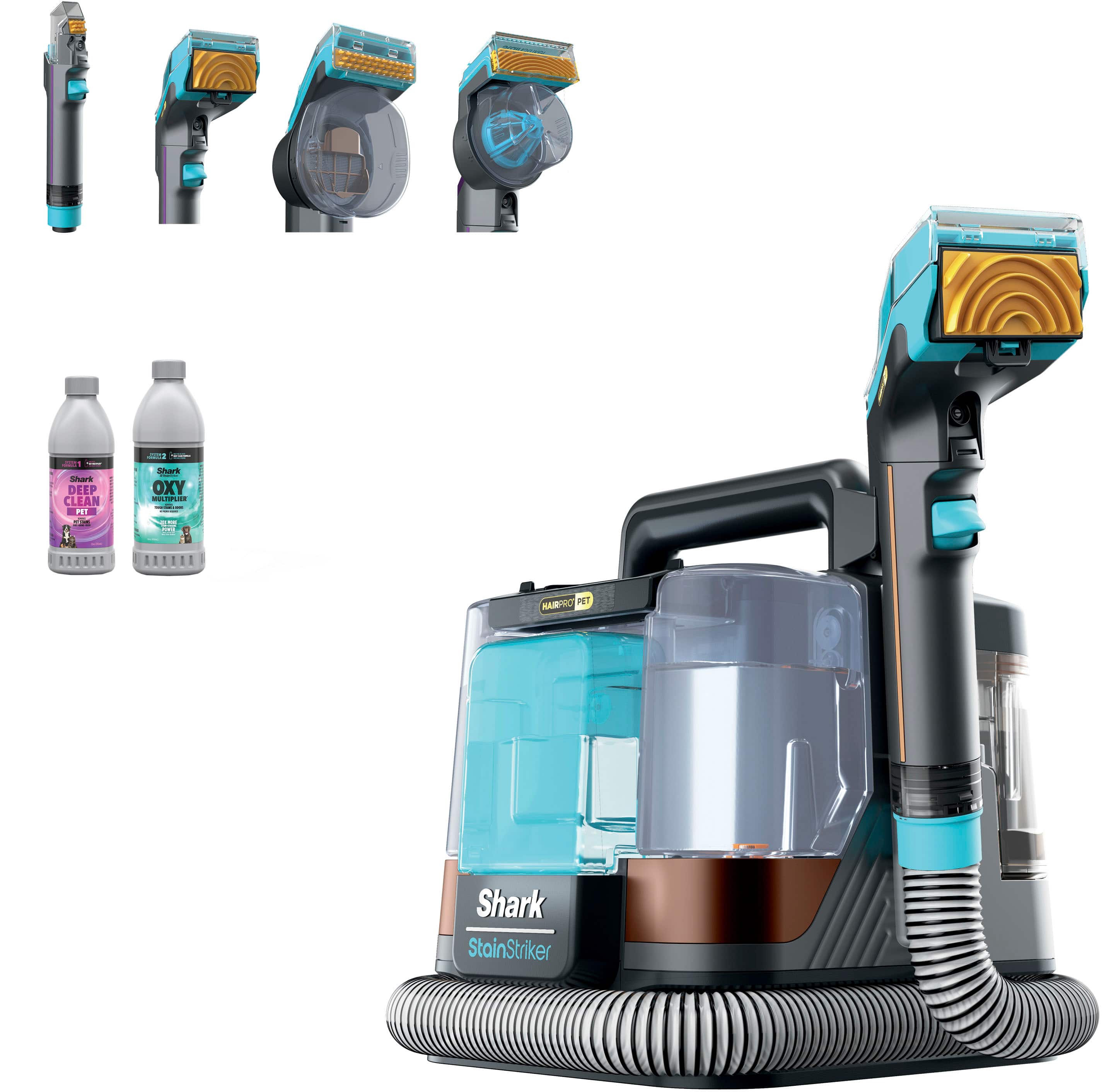 Shark - StainStriker HairPro Portable Carpet, Upholstery & Area Rug Cleaner Perfect for Pets & Car Interiors - Copper/Gray p…