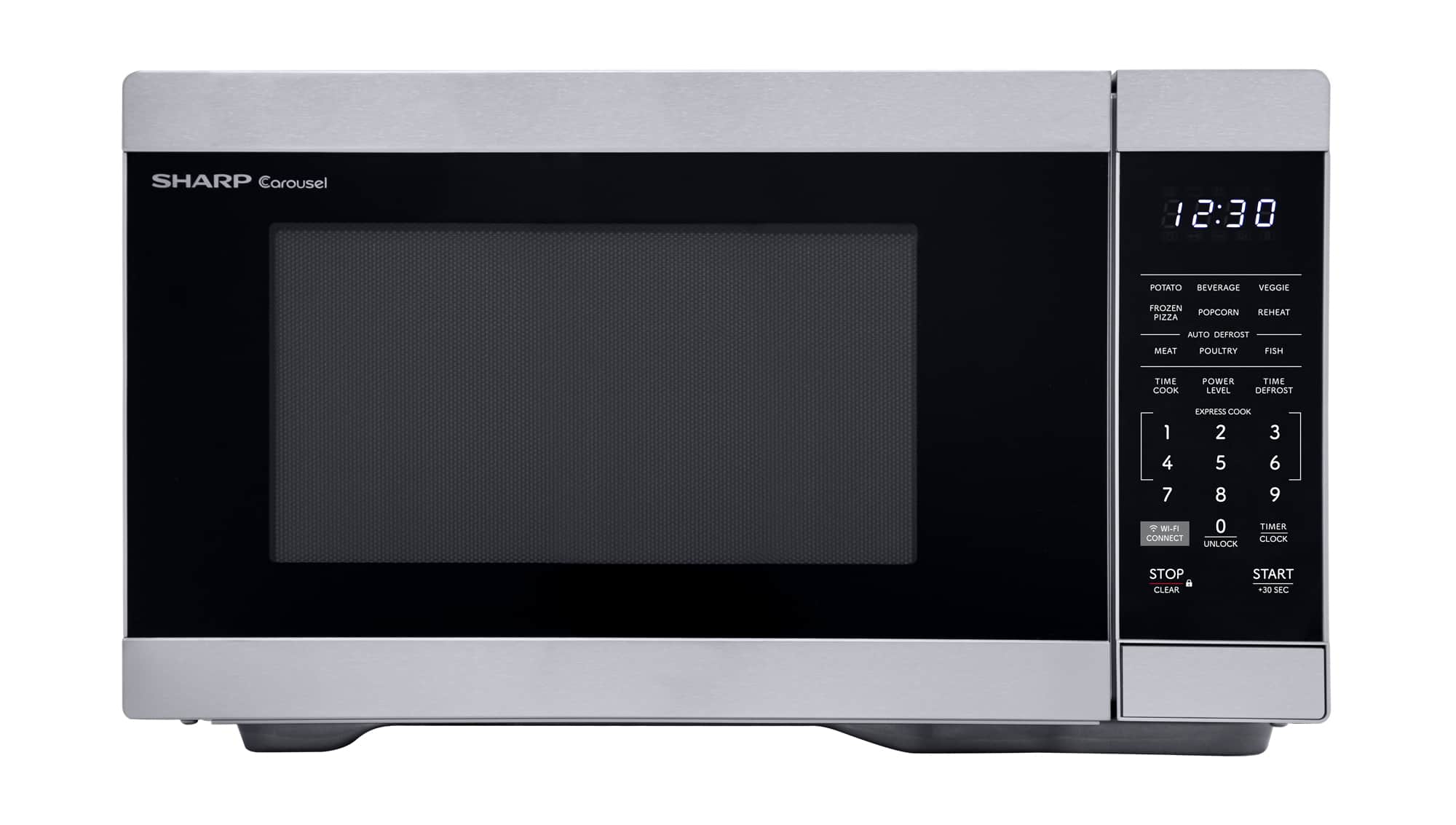 Sharp - 1.1 cu. ft. 1000W Smart Countertop Microwave Works with Alexa - Stainless - Stainless Steel product image