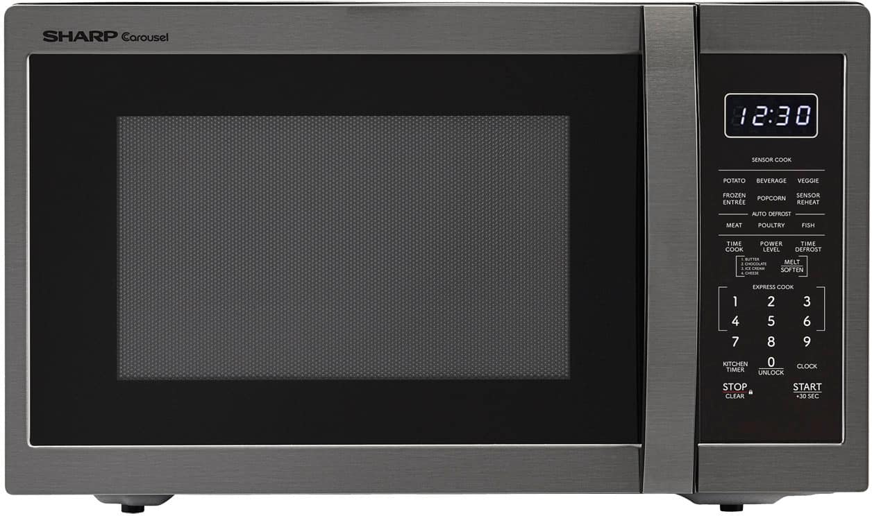 Sharp - 1.4 cu ft Countertop Microwave With Sensor Cooking - Black Stainless Steel product image