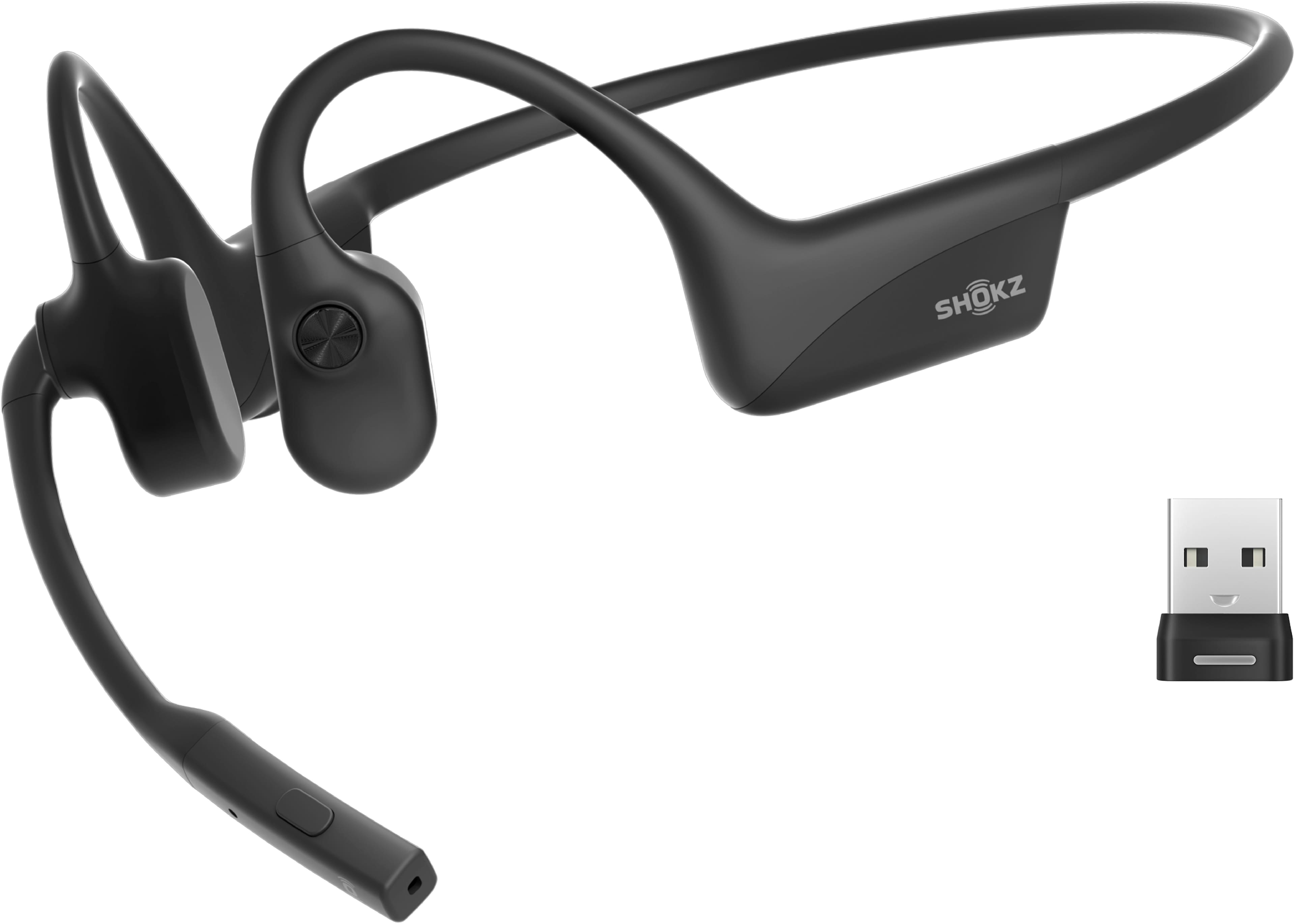 Shokz - OpenComm2 UC Bone Conduction Stereo Bluetooth Headset 2025 Upgrade,USB-A - Black product image