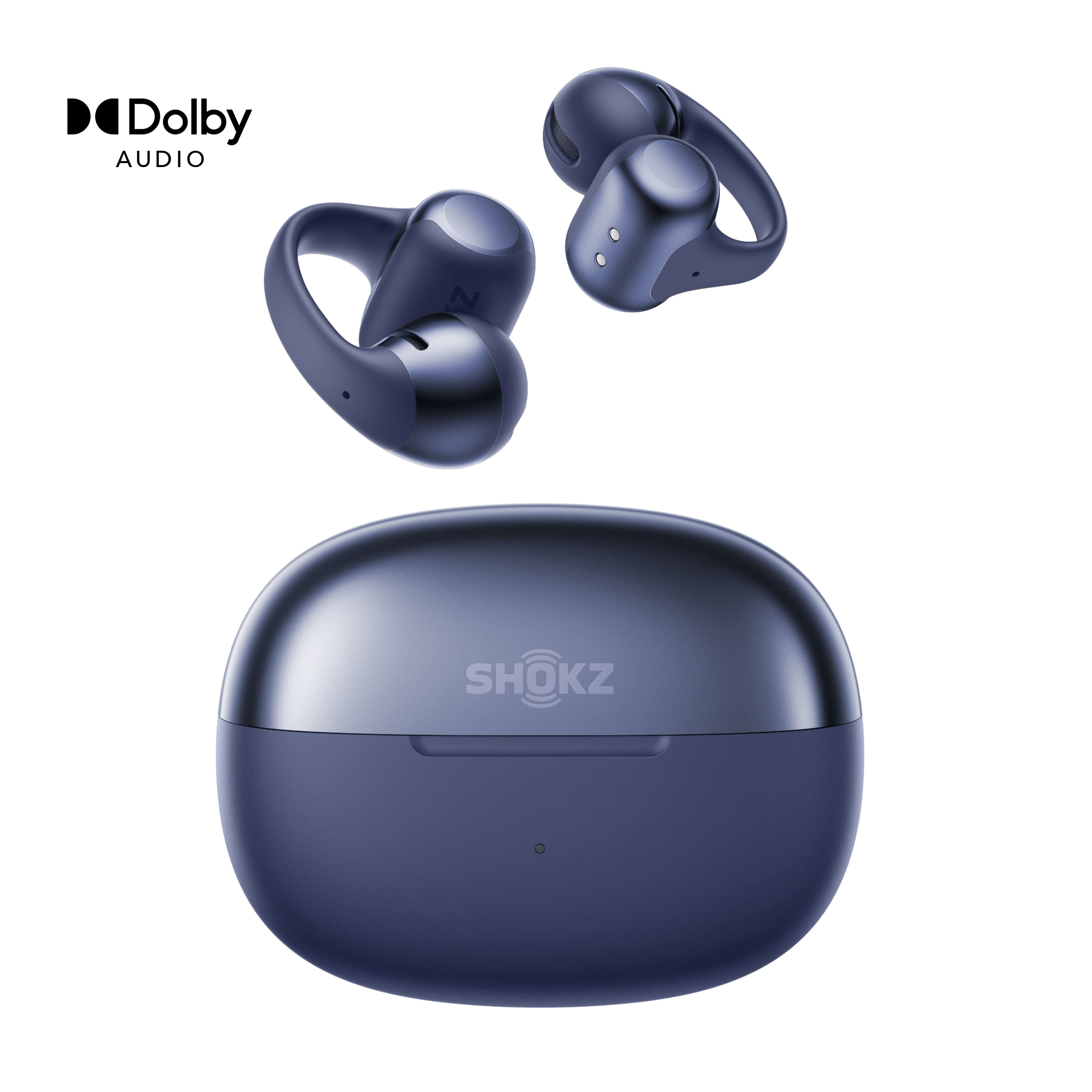 Shokz - OpenDots ONE Open-Ear Clip-On True Wireless Bluetooth Earbuds - Navy Blue product image