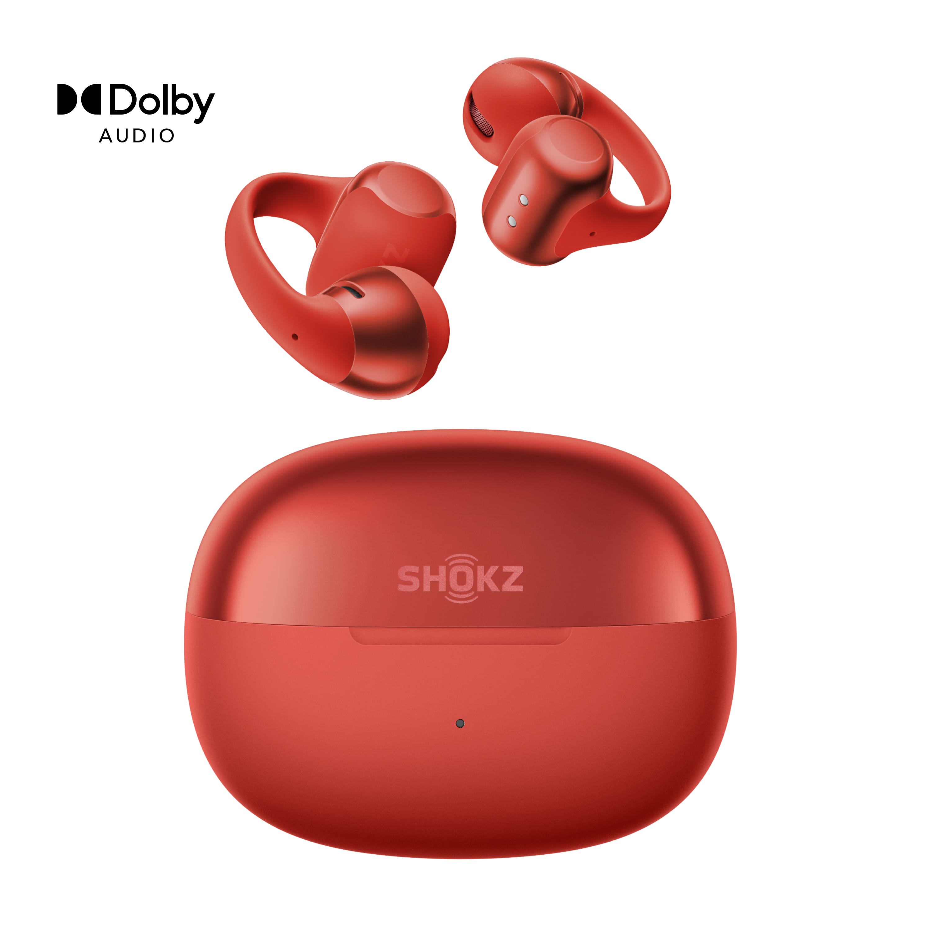 Shokz - OpenDots ONE Open-Ear Clip-On True Wireless Bluetooth Earbuds - Red product image