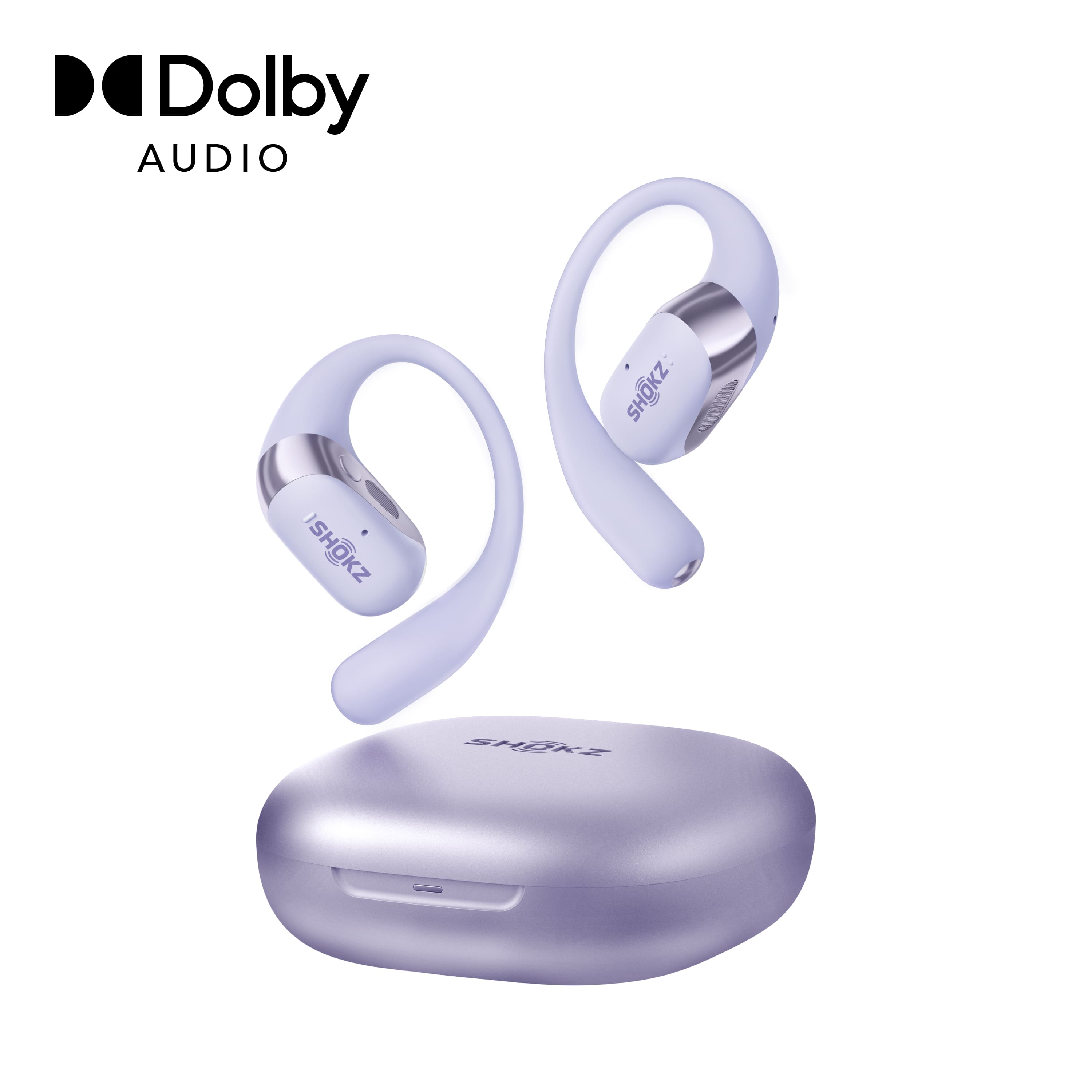 Shokz - OpenFit 2+ Open-Ear True Wireless Bluetooth Earbuds - Purple product image