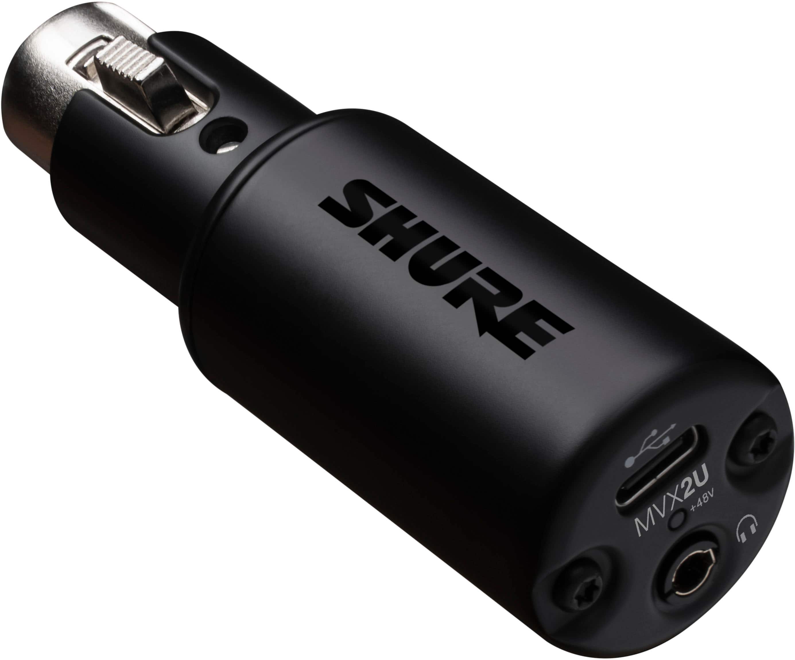 Shure - MVX2U XLR to USB Audio Interface Converter - Convert XLR Dynamic & Condenser Mics to USB-C - Black product image