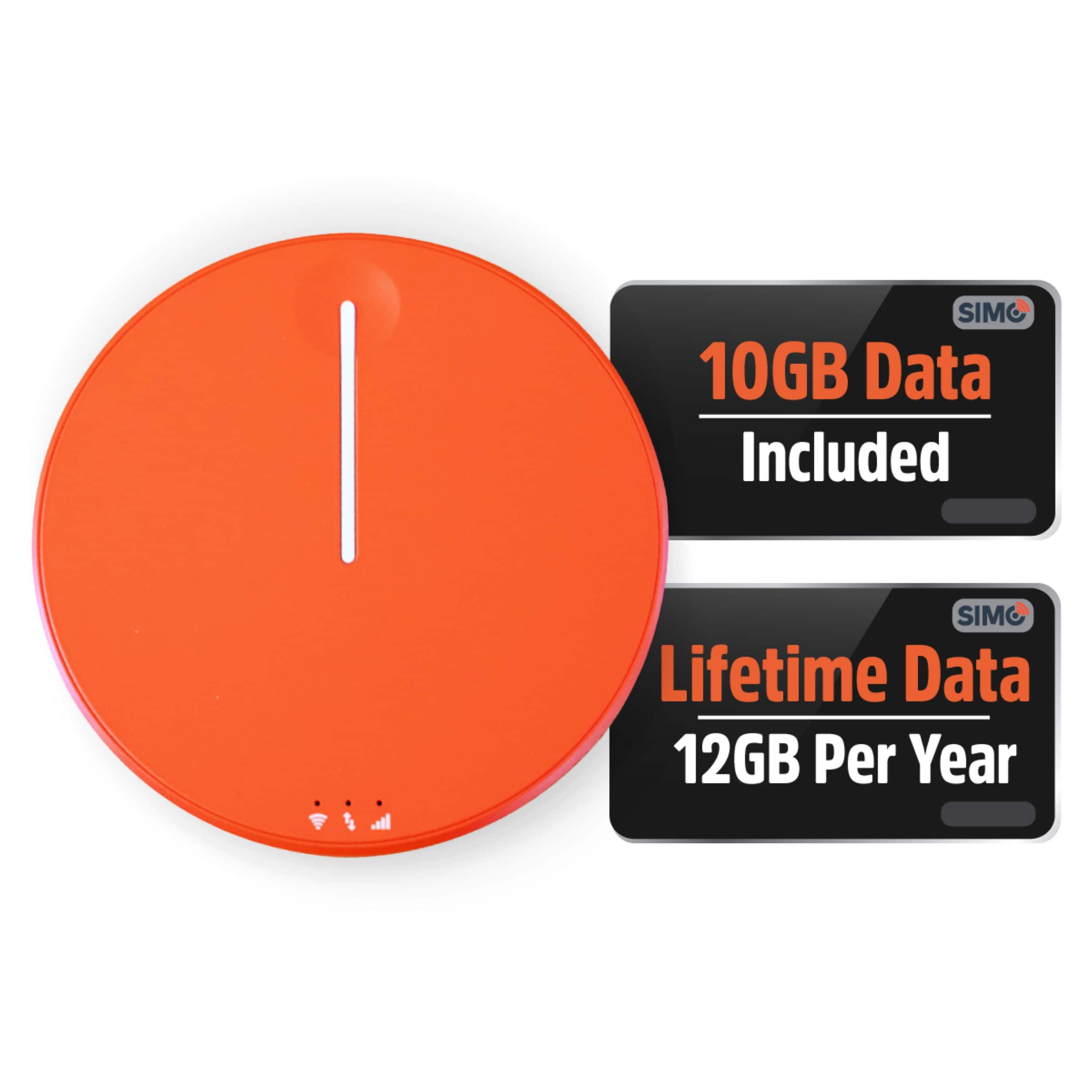 SIMO - Solis Hero Hotspot & Power Bank - Multi-Carrier, WiFi in 140+ Countries, No Contract - Orange (Unlocked) product image