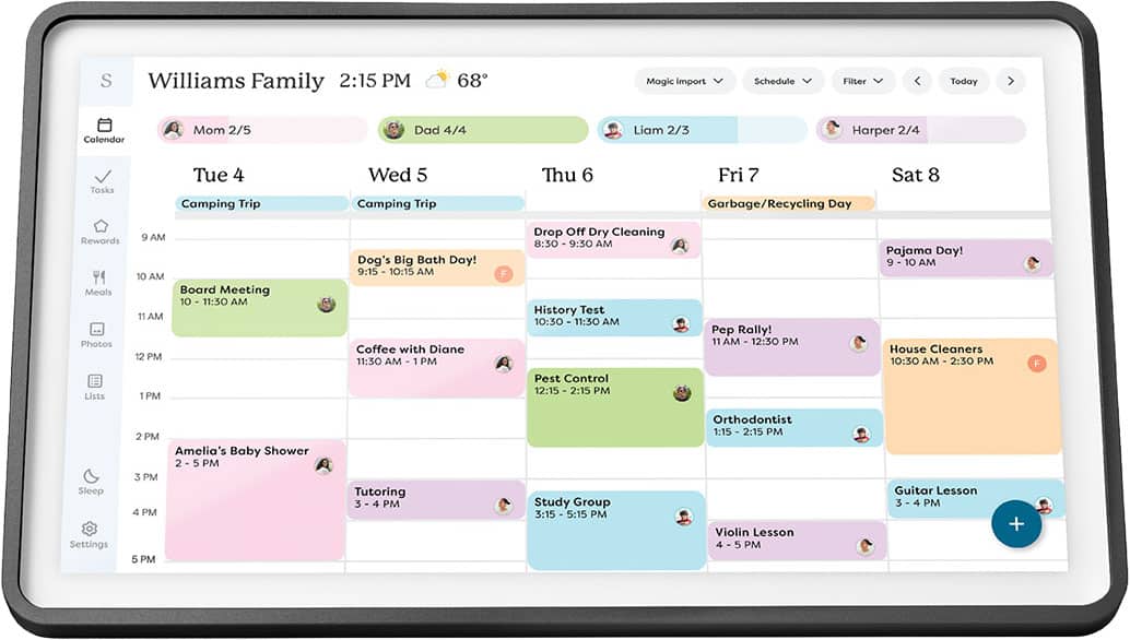 Skylight - Calendar 2: 15 Inch Touchscreen Smart Calendar and Chore Chart - Charcoal product image