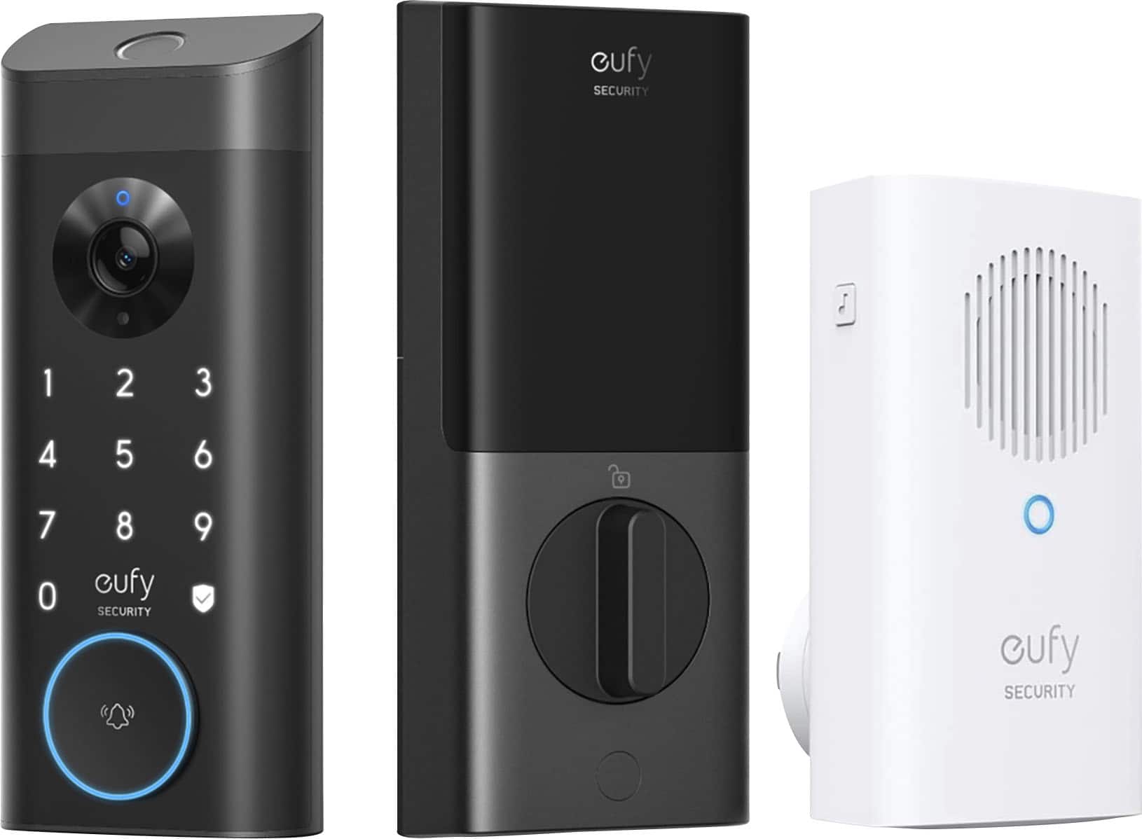 Smart Lock E330 with Chime WiFi Replacement Deadbolt with eufy App|Keypad|Biometric Access - Light Gray product image